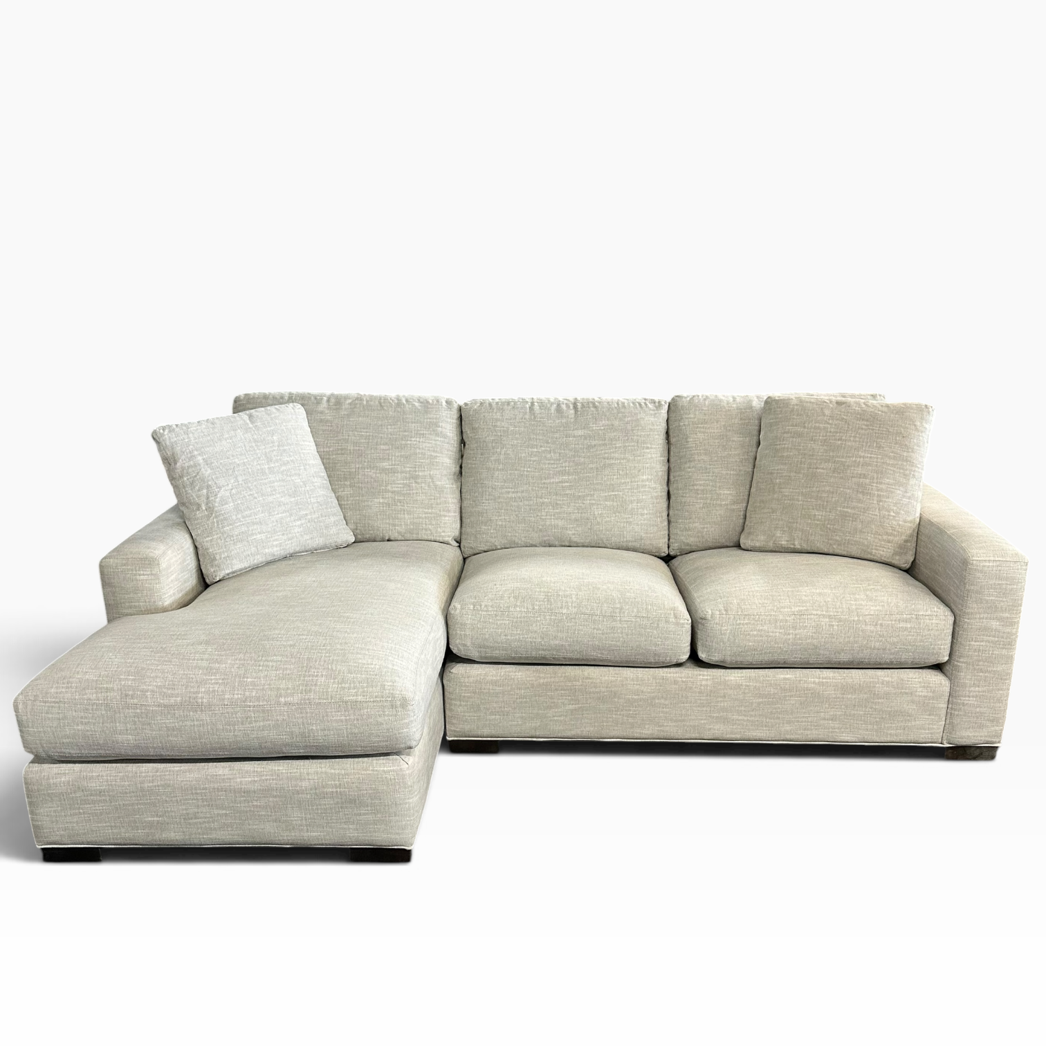 Room and Board Sectional with Left Chaise in Cream