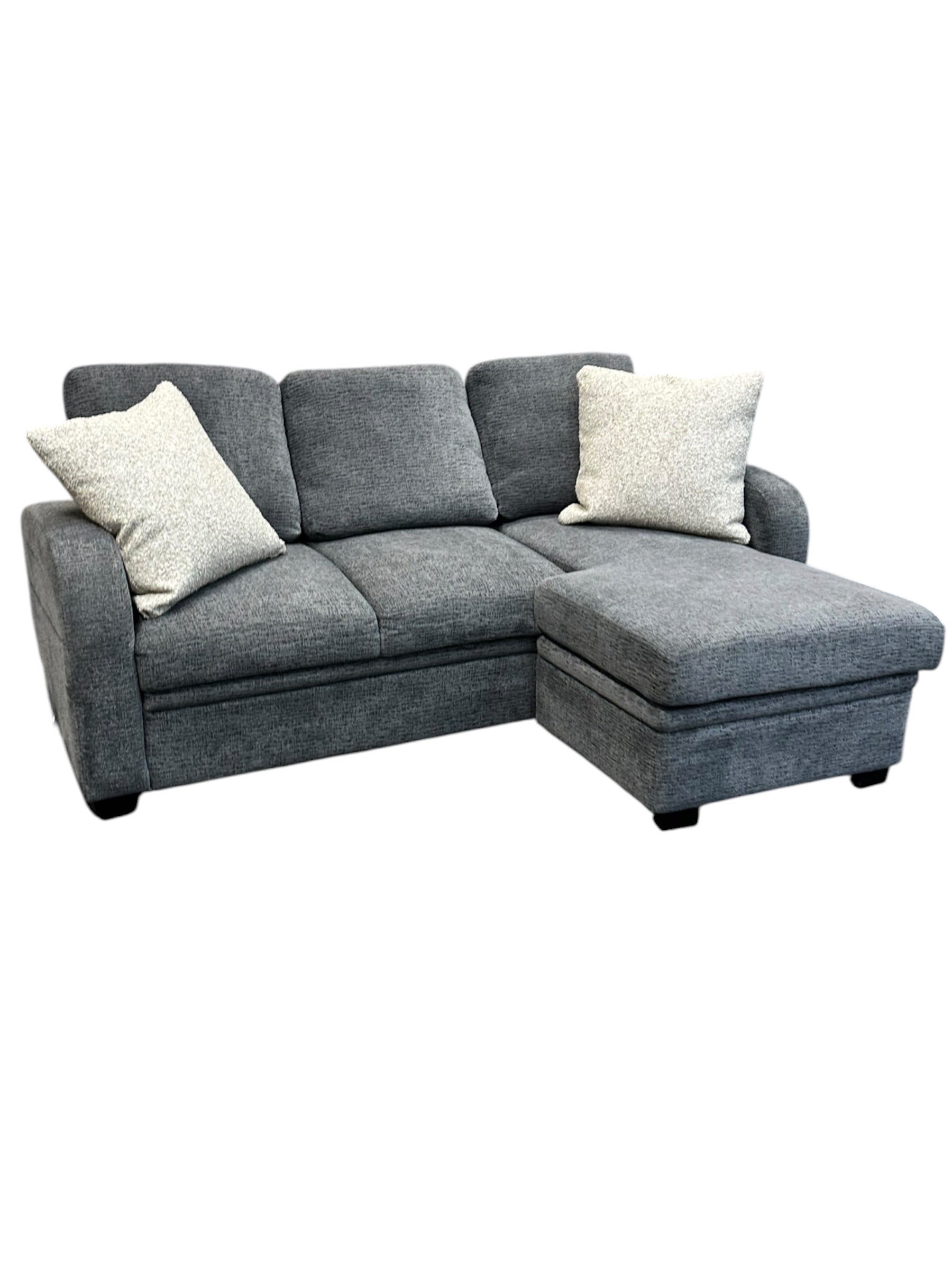 Sectional with Reversible Storage Chaise in Gray