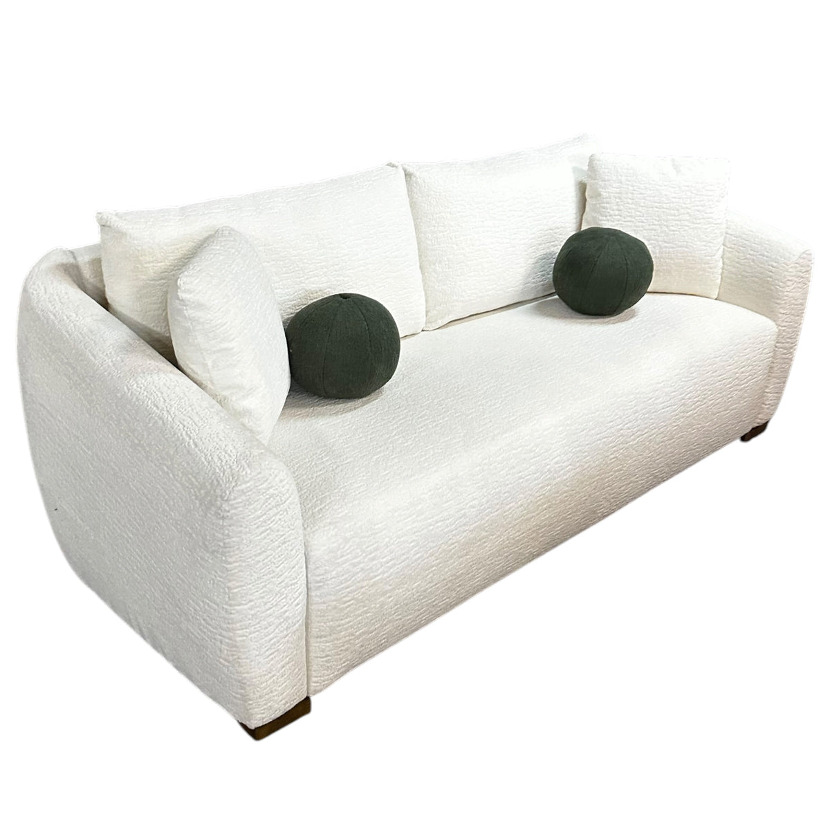 Ivory Boucle Sofa