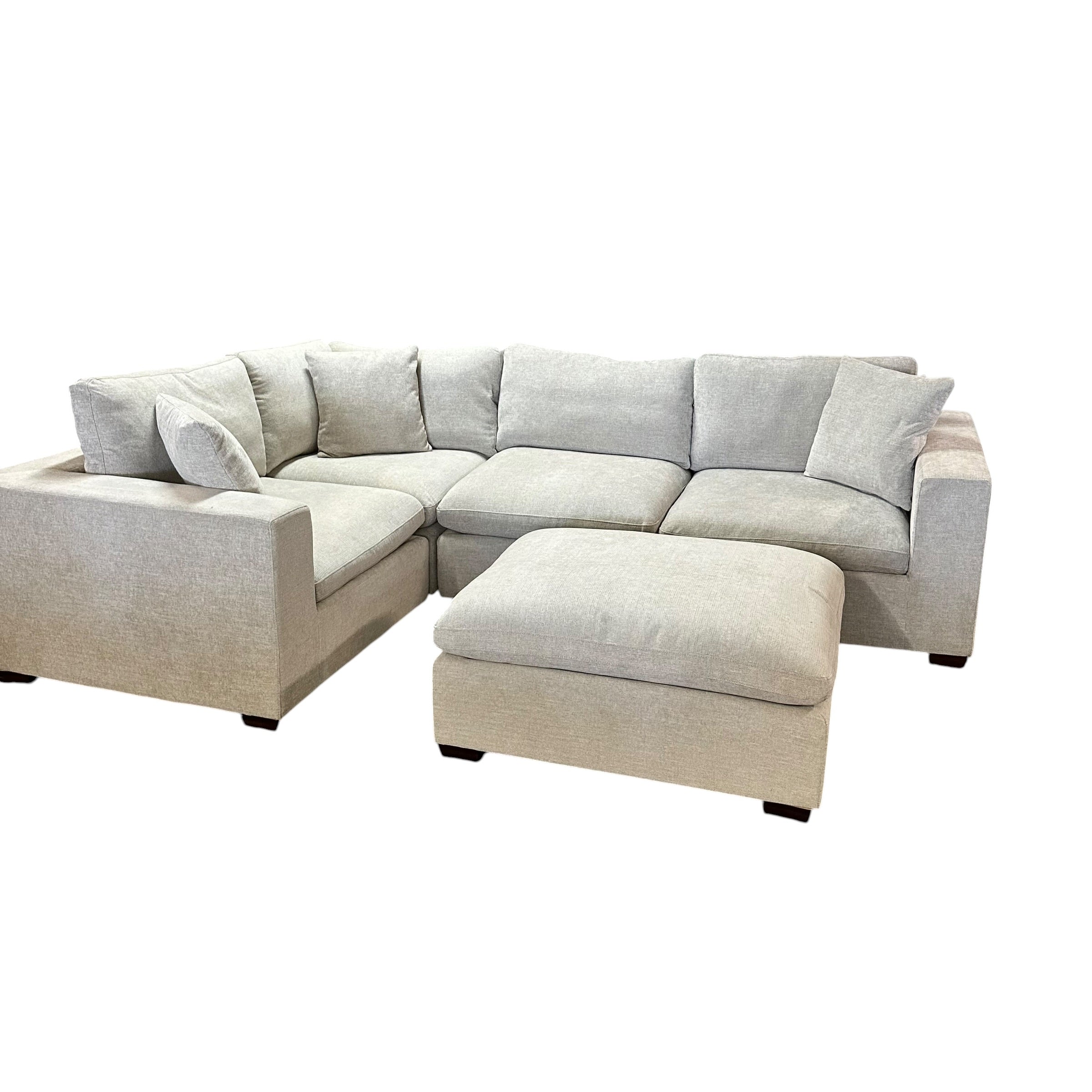 5 Pc Modular Sectional with Ottoman