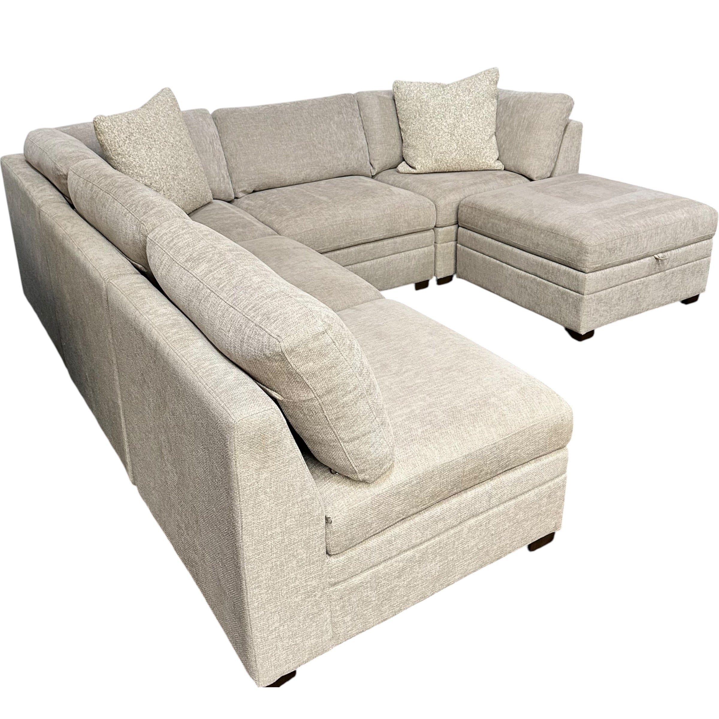 Modular Sectional with storage ottoman