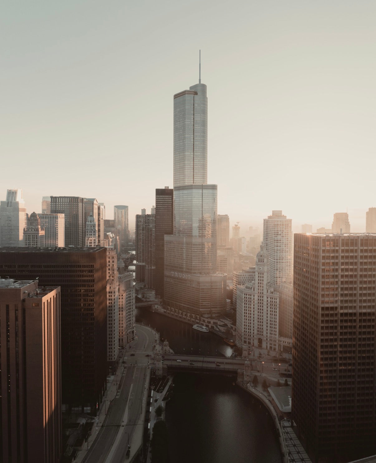 Chicago River Sunset