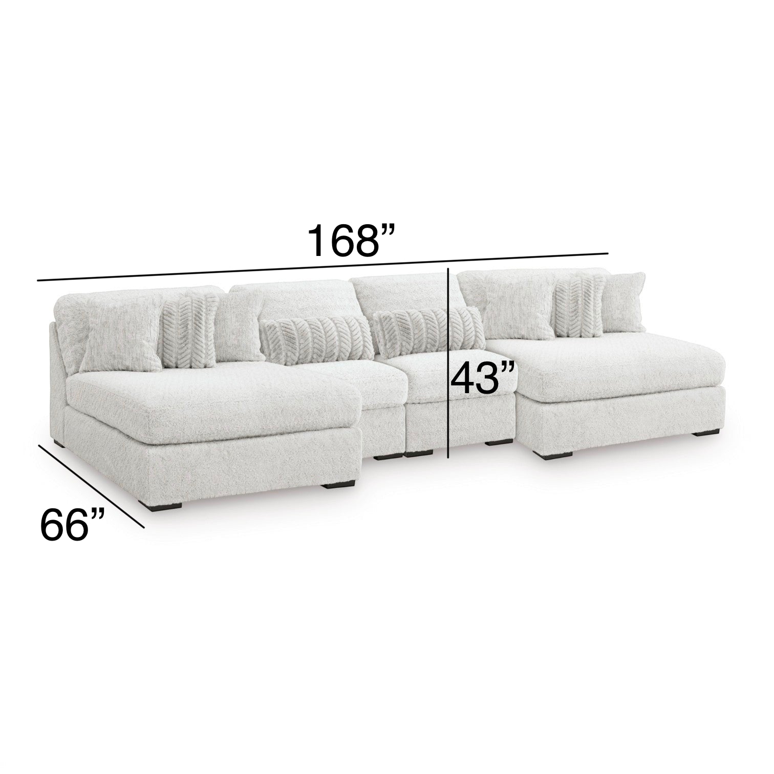 Celine 4-Piece Modular Double Chaise Sectional