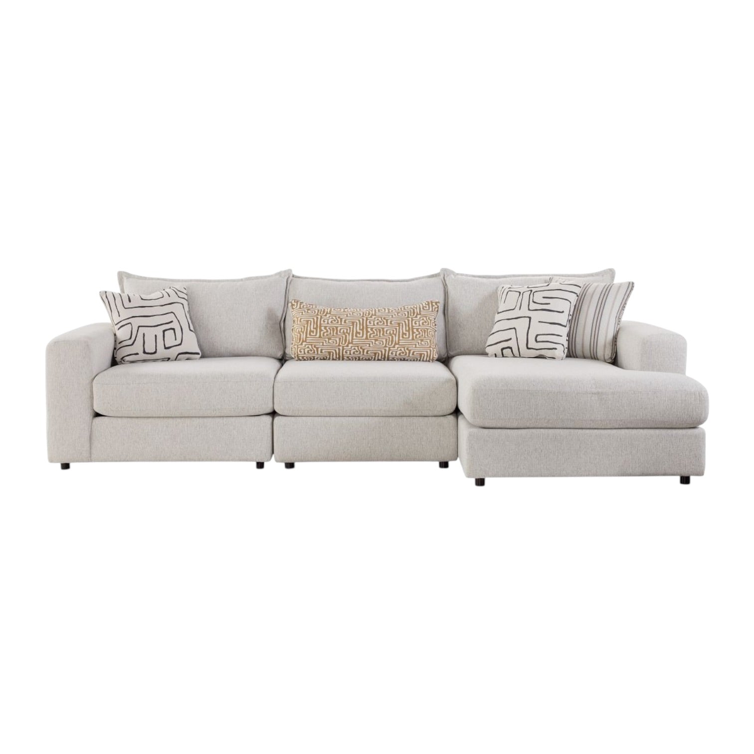 Summit Modular 3 Piece Sectional with Right Arm Facing Chaise