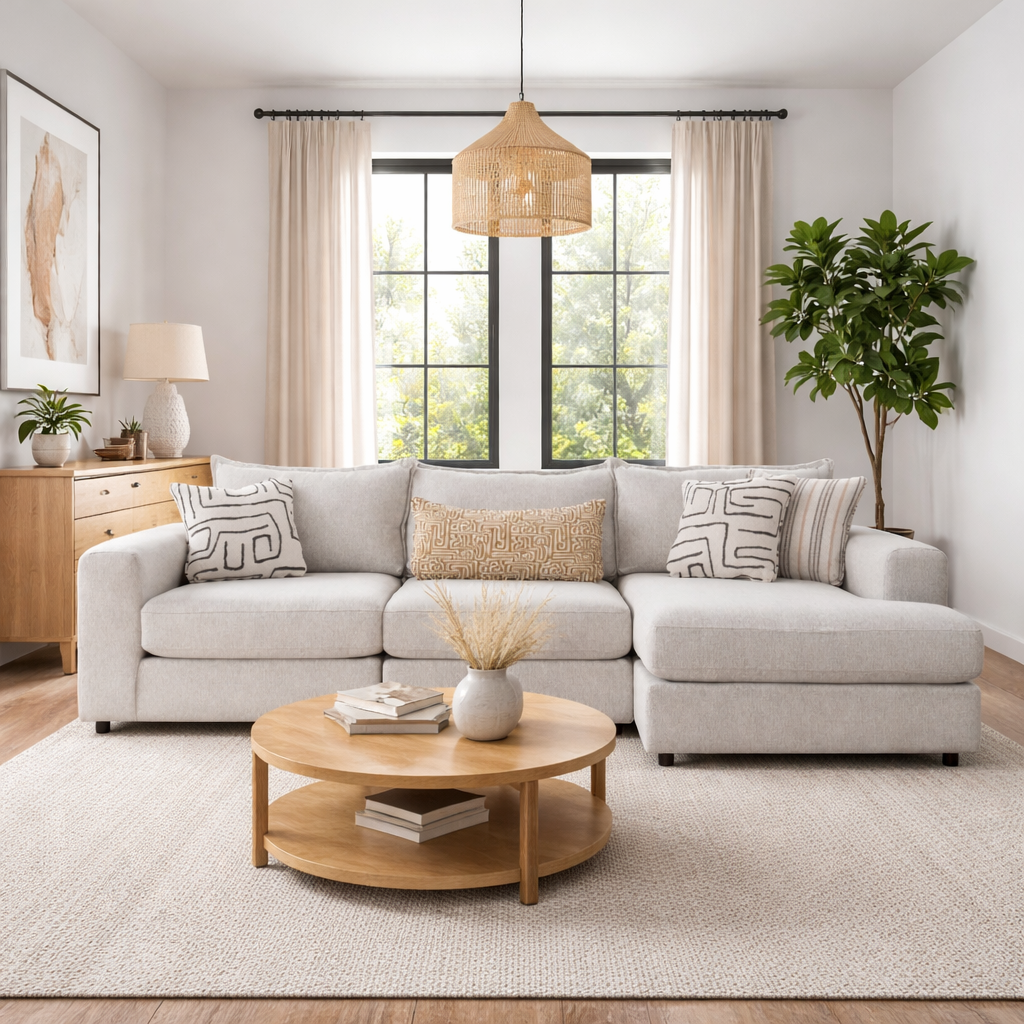 Summit Modular 3 Piece Sectional with Right Arm Facing Chaise