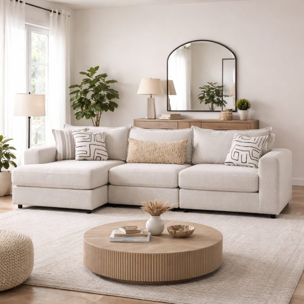 Summit Modular 3 Piece Sectional with Left Arm Facing Chaise