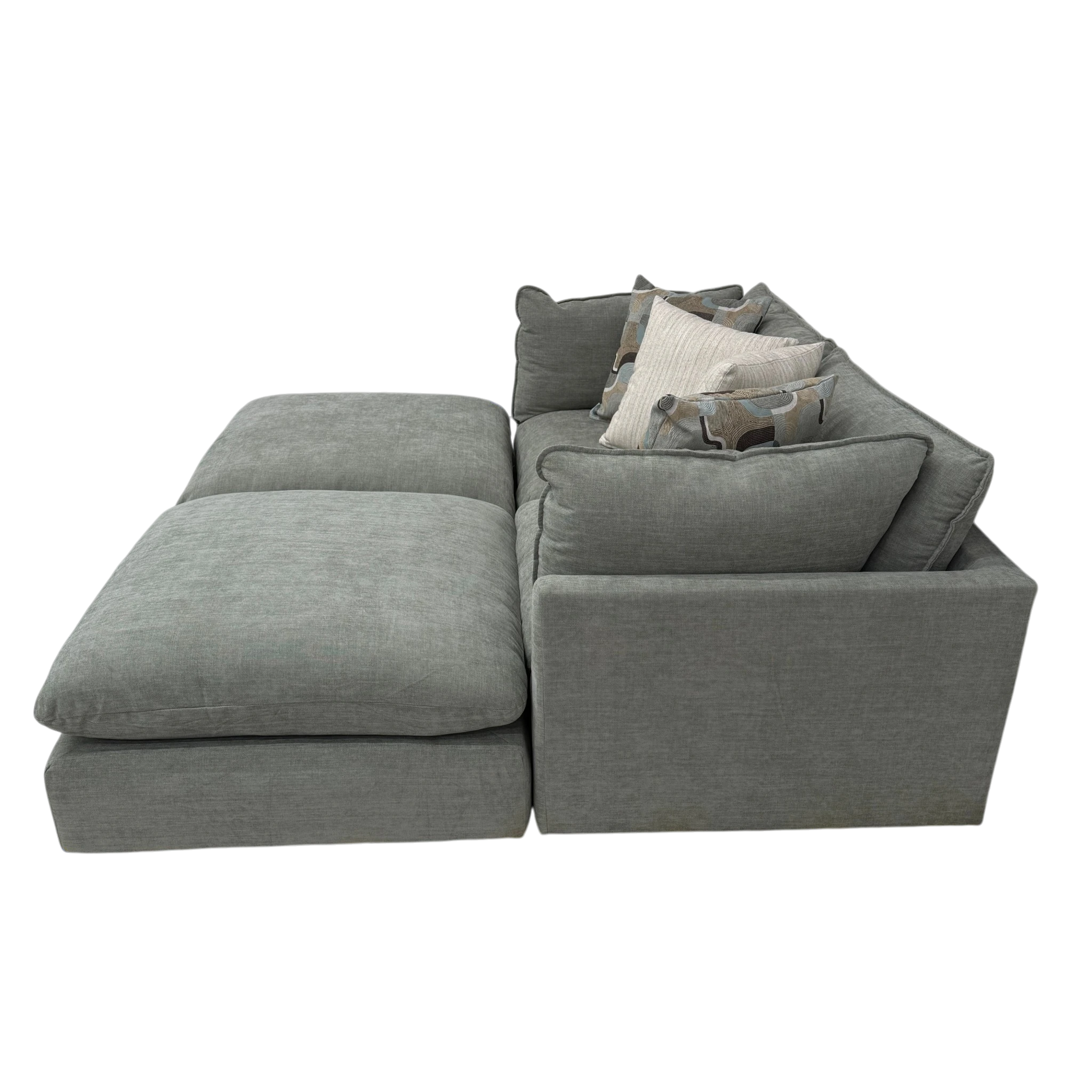Willow 2-Piece Loveseat with Two Ottomans