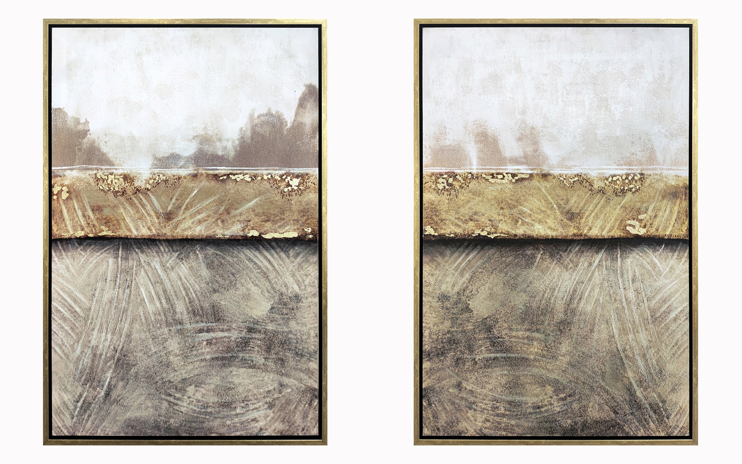 Opulent Earth Abstract Duo