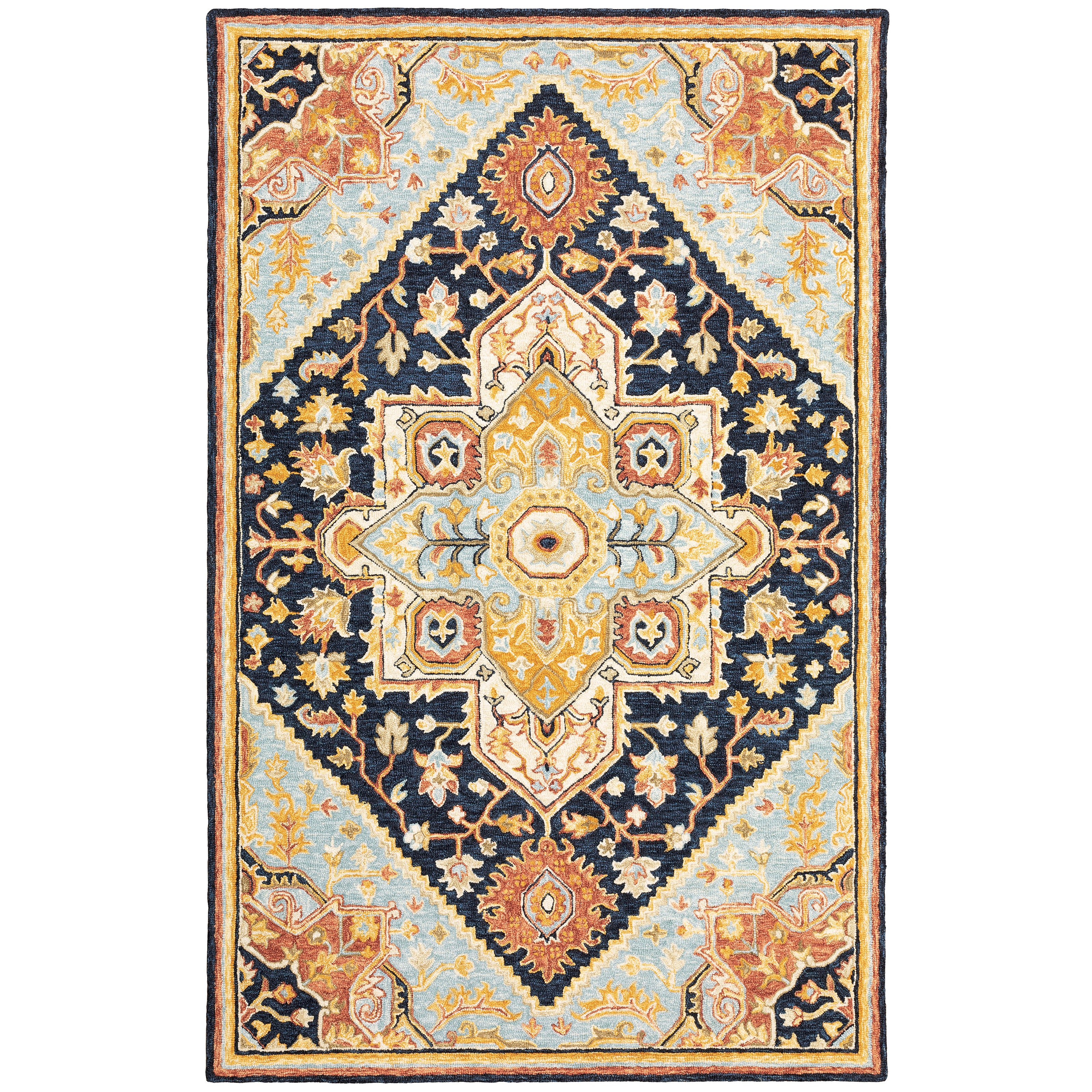 Oriental Weavers Alfresco 28408 Navy/Rust Area Rug