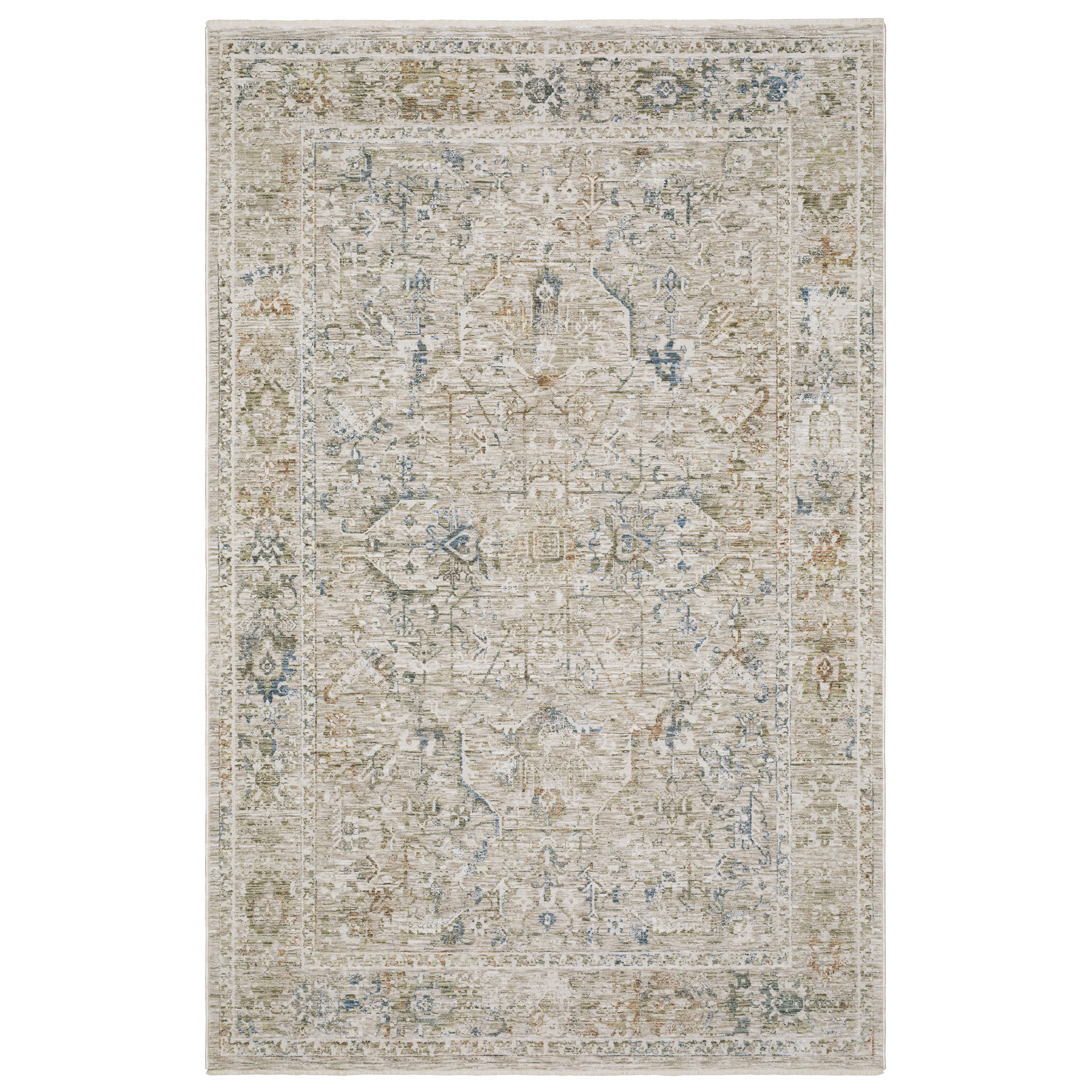 Oriental Weavers Avalon AVA02 Beige/Blue Area Rug
