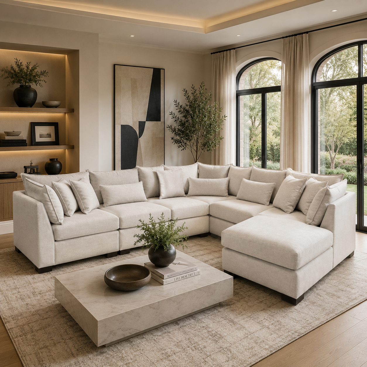 Alina 6 Piece Right Chaise U Shape Sectional