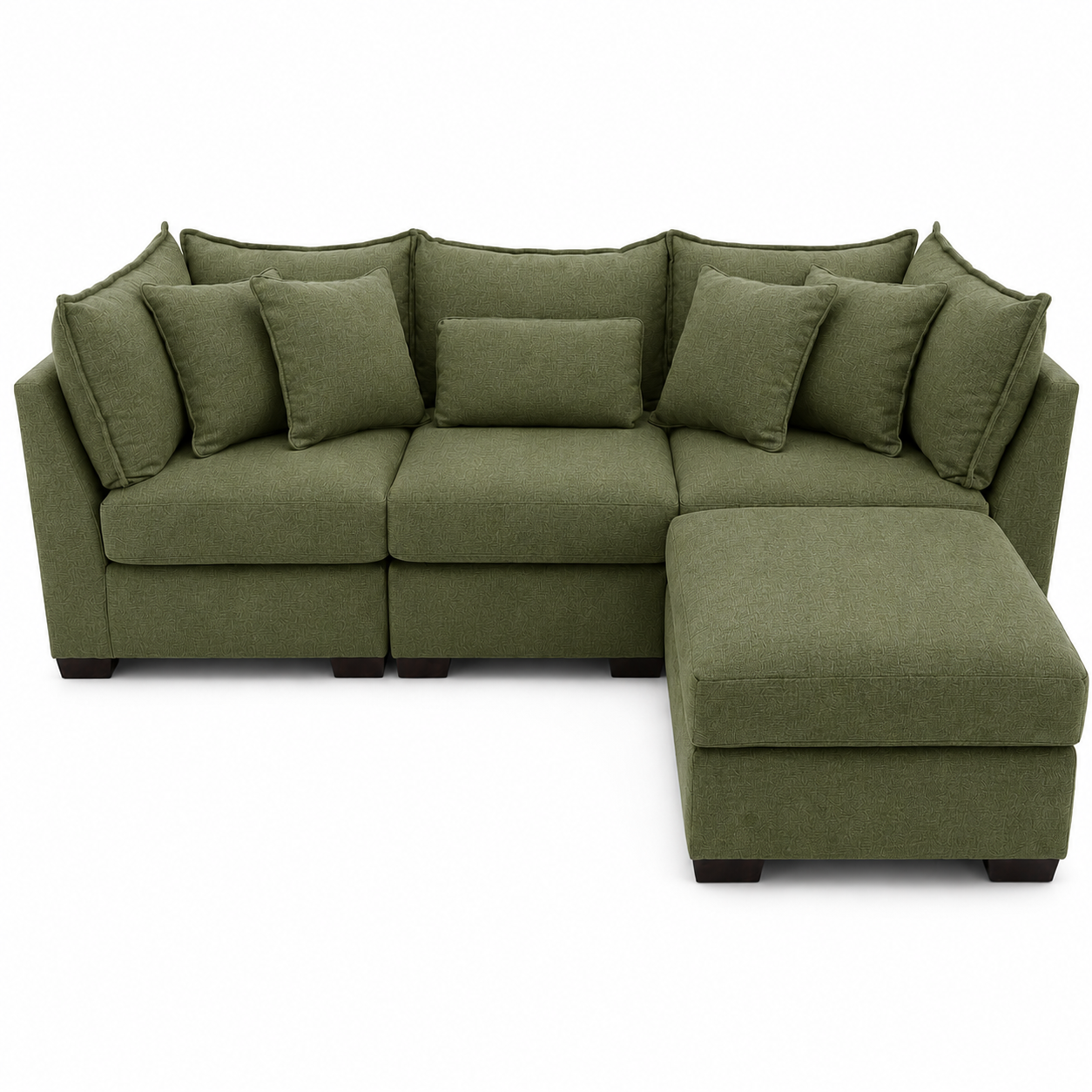 Alina 3 Pc Sofa with Storage Ottoman in Ivory