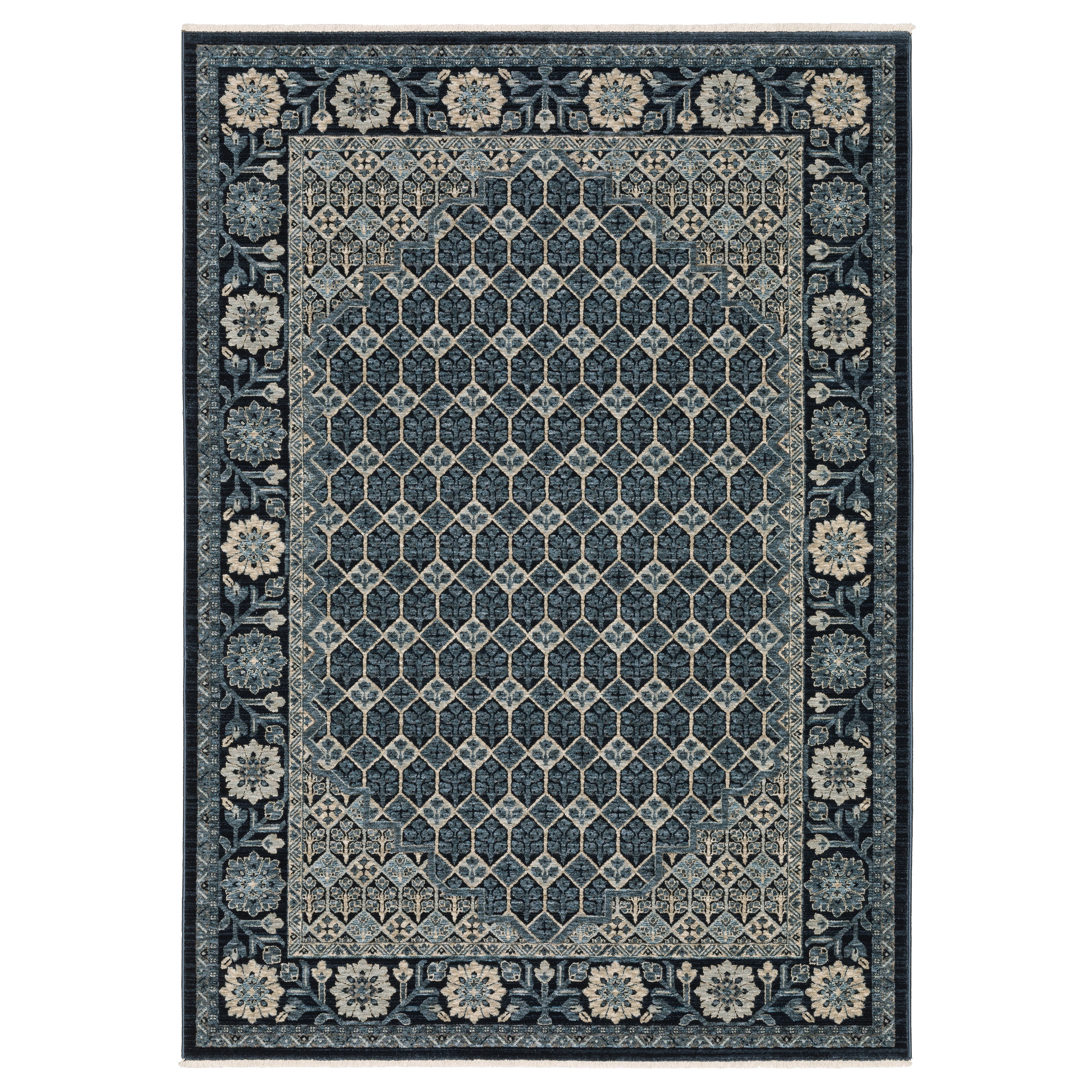 Oriental Weavers Capella CAP03 Blue/Ivory Area Rug