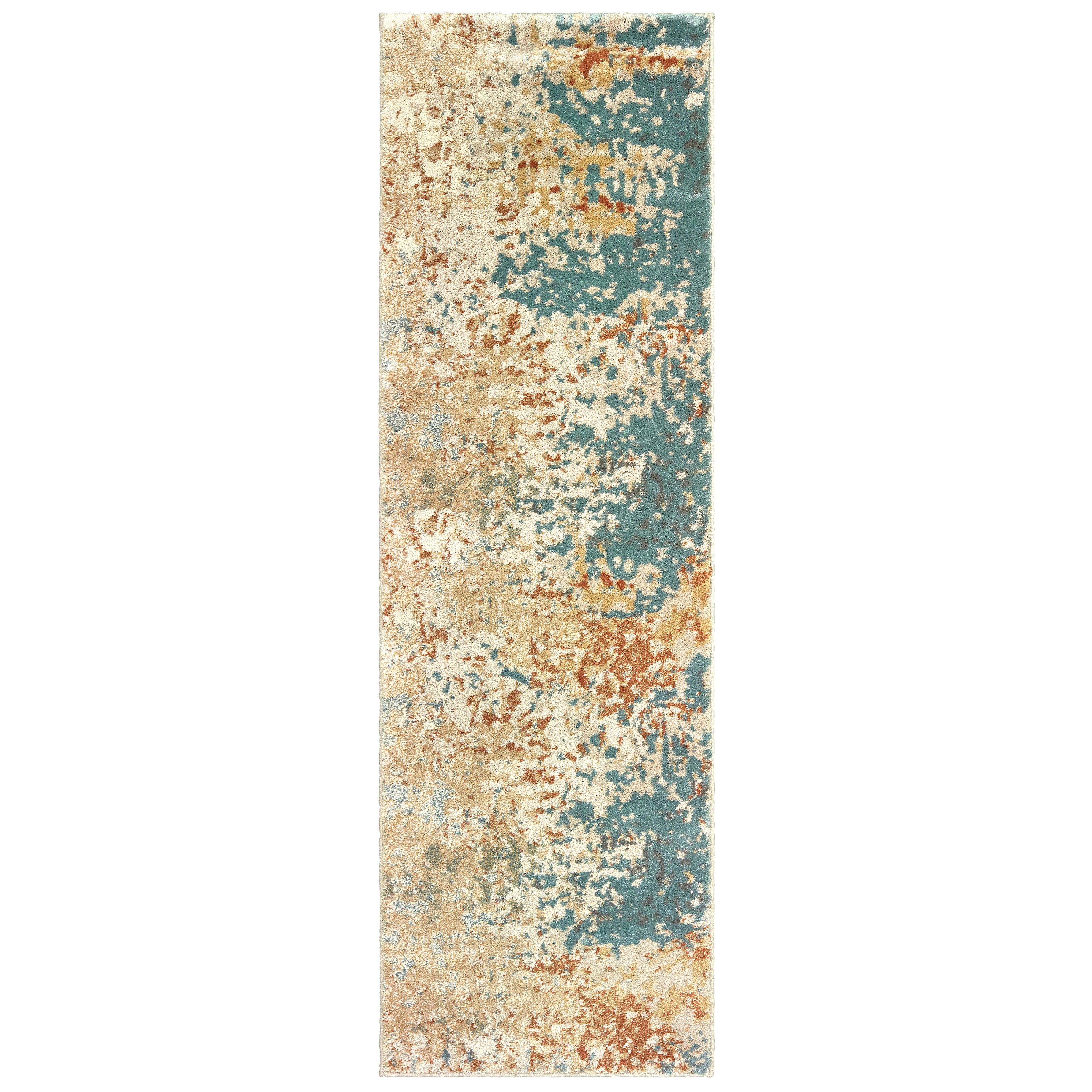 Oriental Weavers Carson 9654B Blue/Orange Area Rug