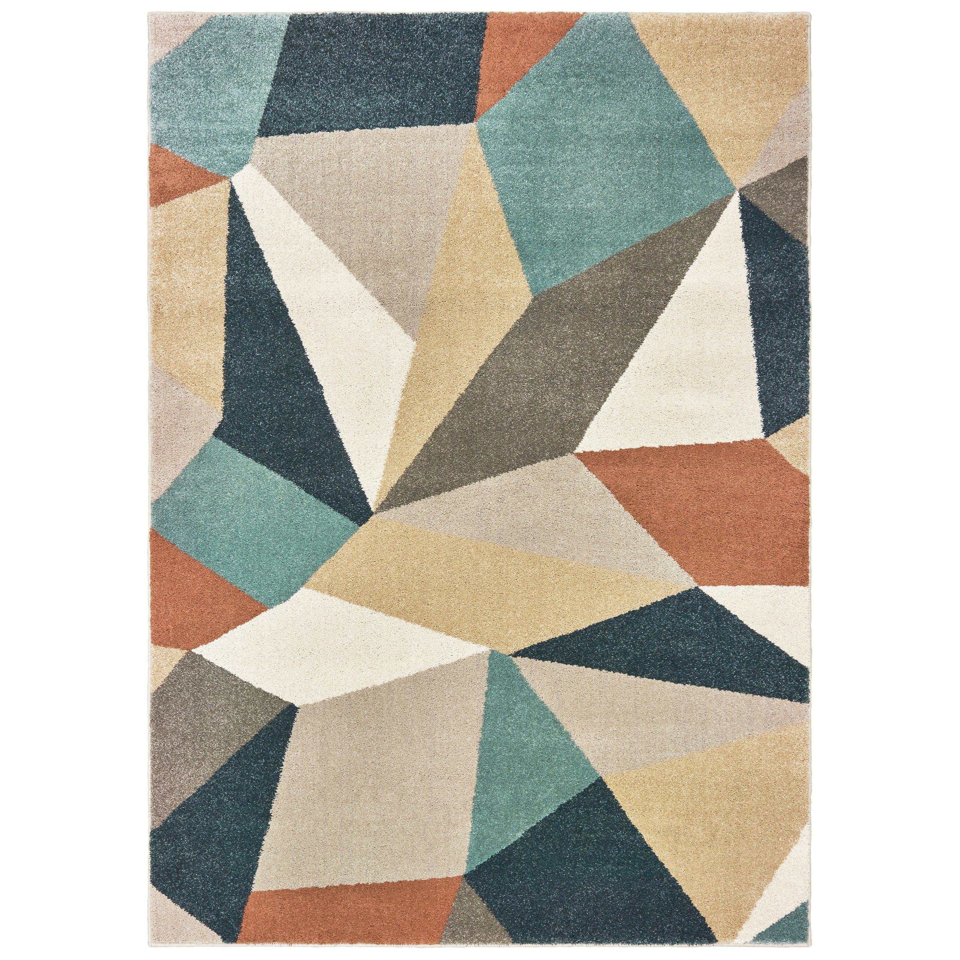 Oriental Weavers Carson 9659B Blue/Orange Area Rug
