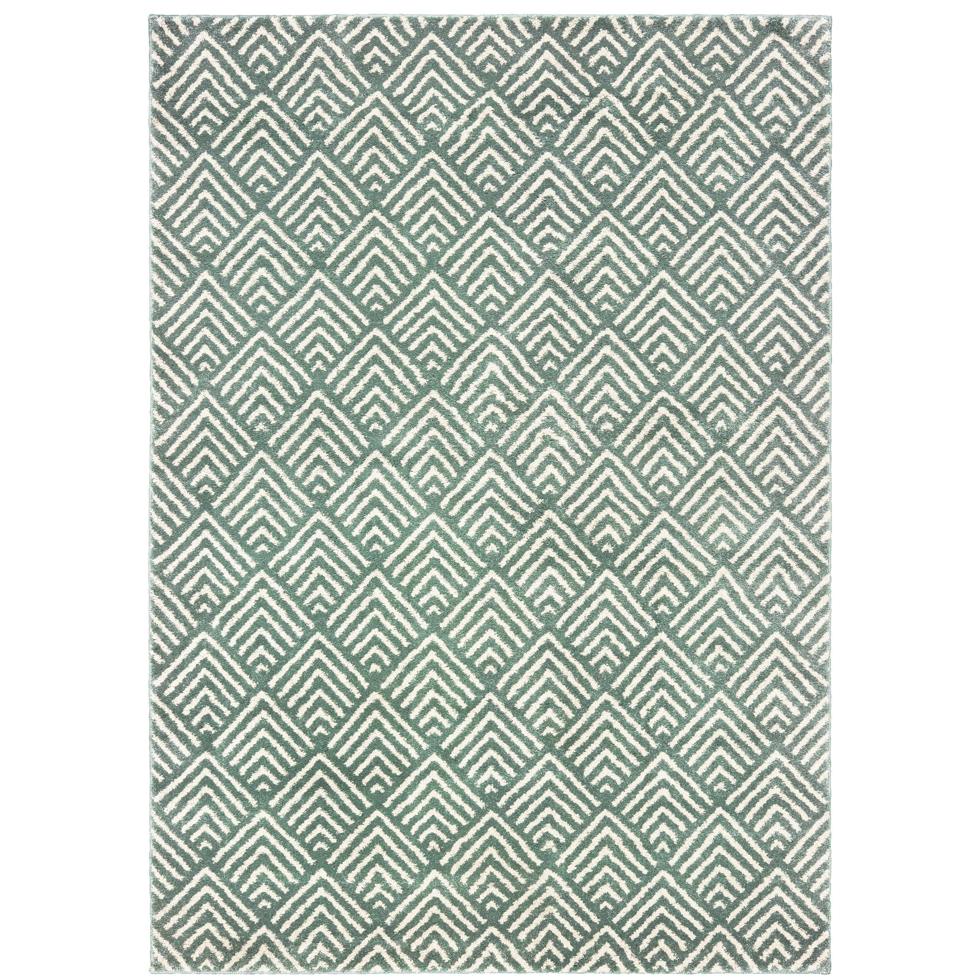 Oriental Weavers Carson 9667C Blue/Ivory Area Rug