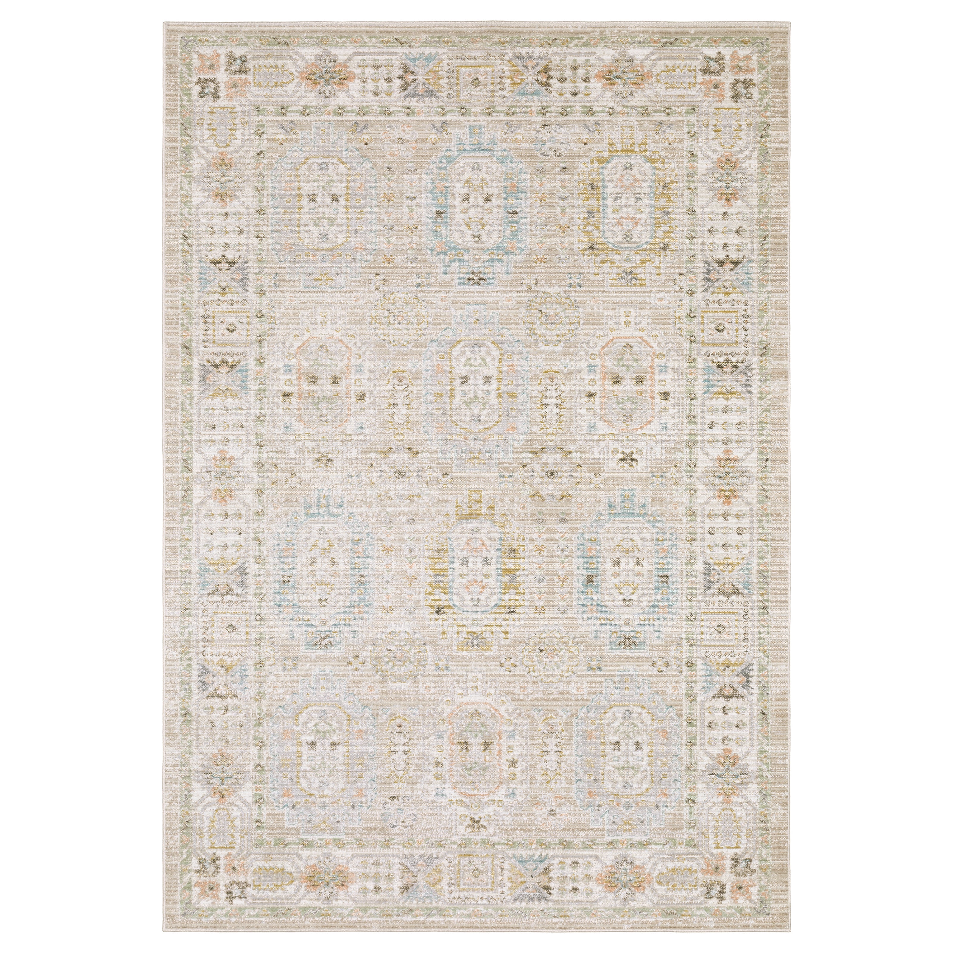 Oriental Weavers Cavett CAV04 Beige/Blue Area Rug