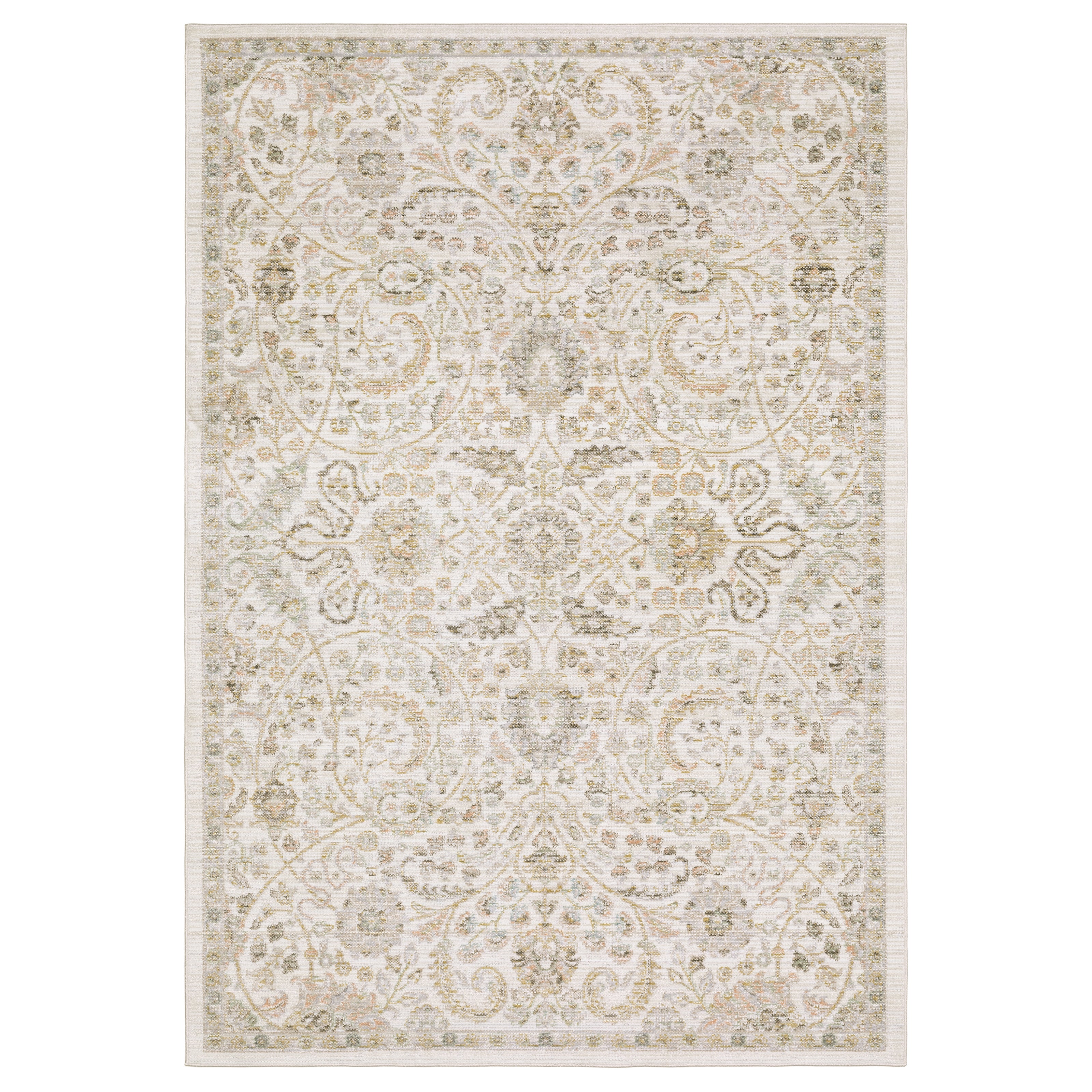 Oriental Weavers Cavett CAV05 Ivory/Gold Area Rug