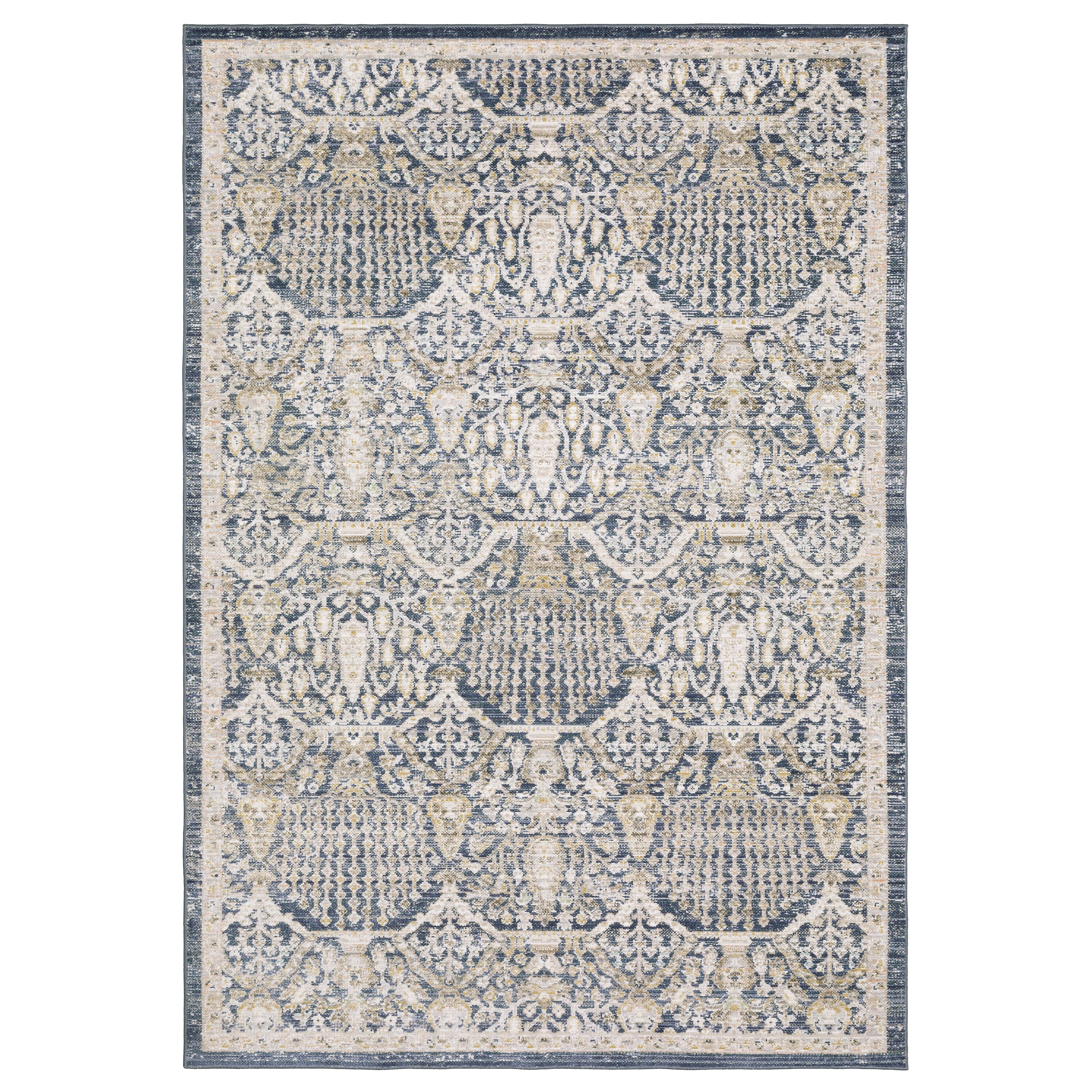 Oriental Weavers Cavett CAV06 Blue/Gold Area Rug