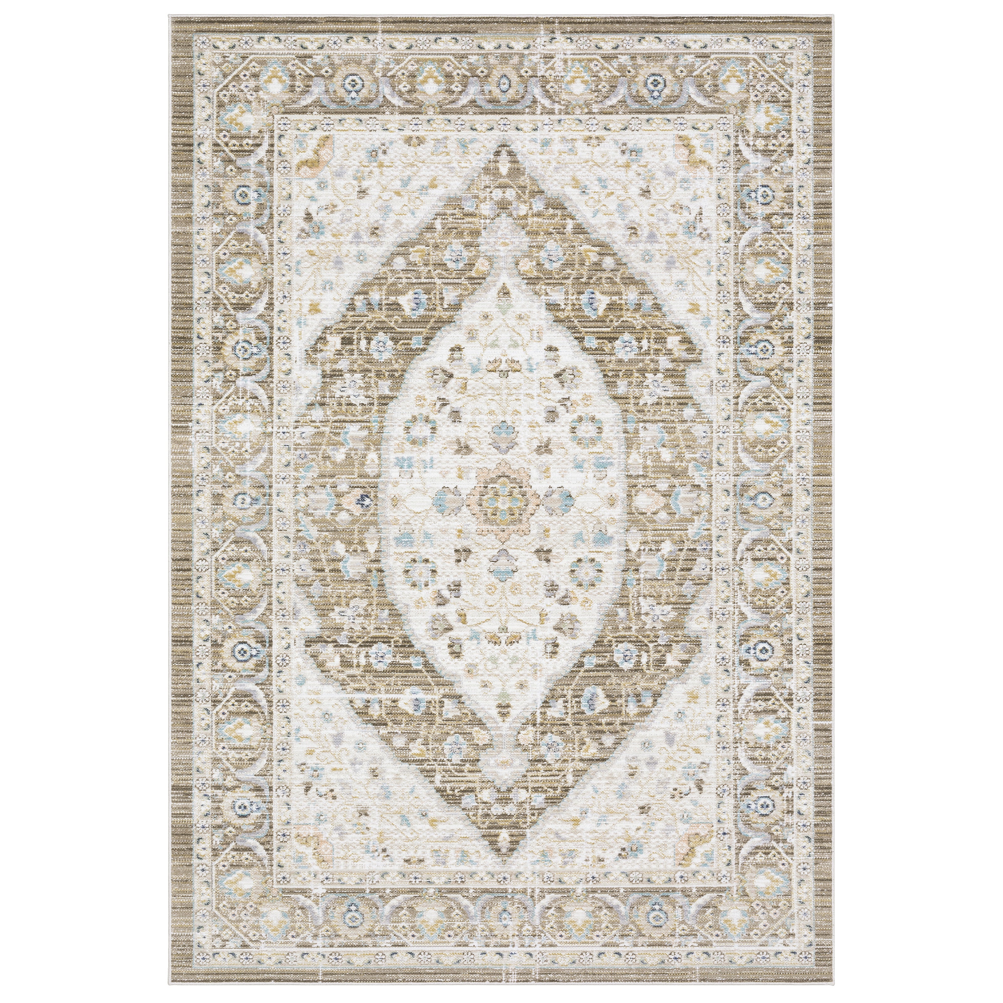 Oriental Weavers Cavett CAV12 Brown/Blue Area Rug