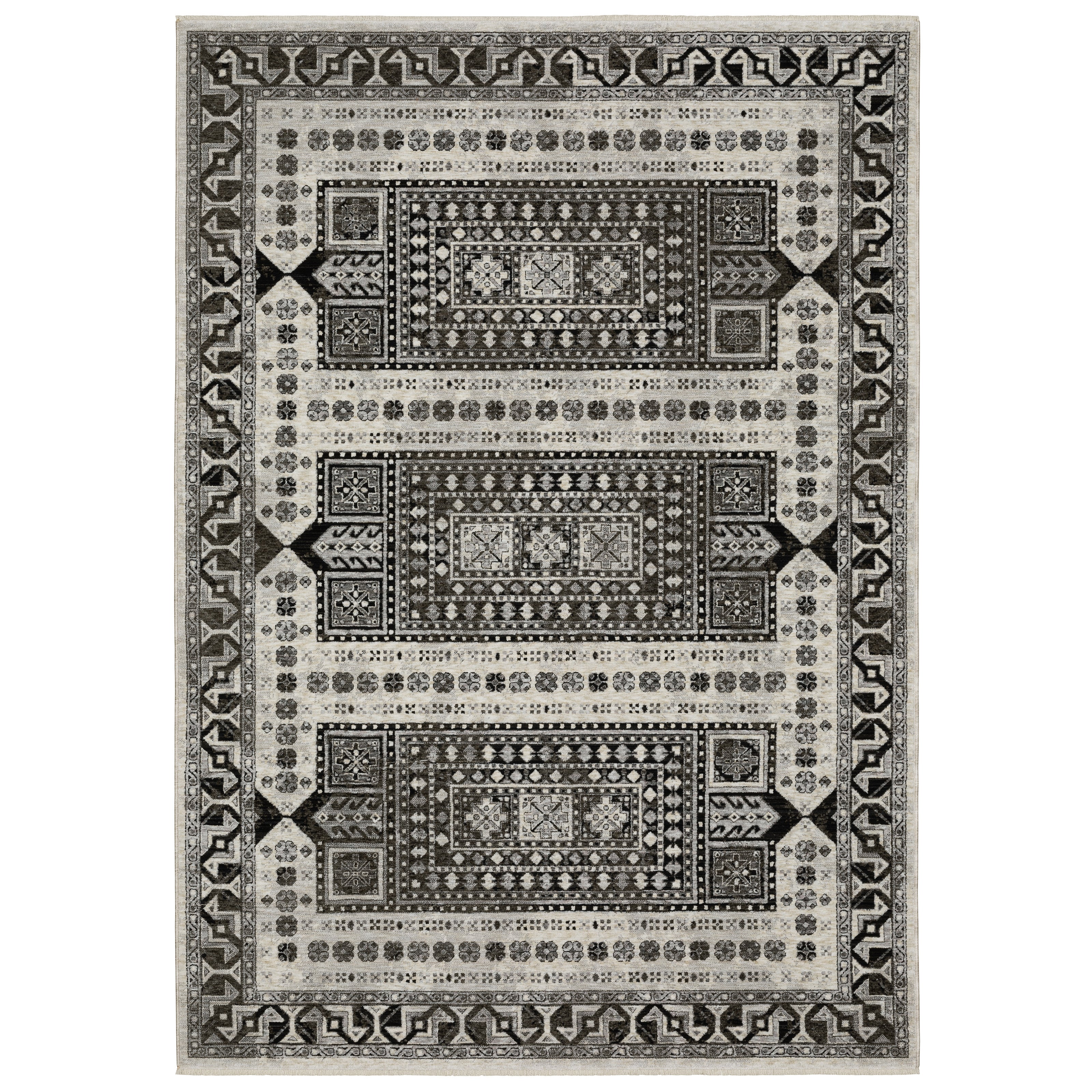 Oriental Weavers Chamberlain CH01G Ivory/Charcoal Area Rug