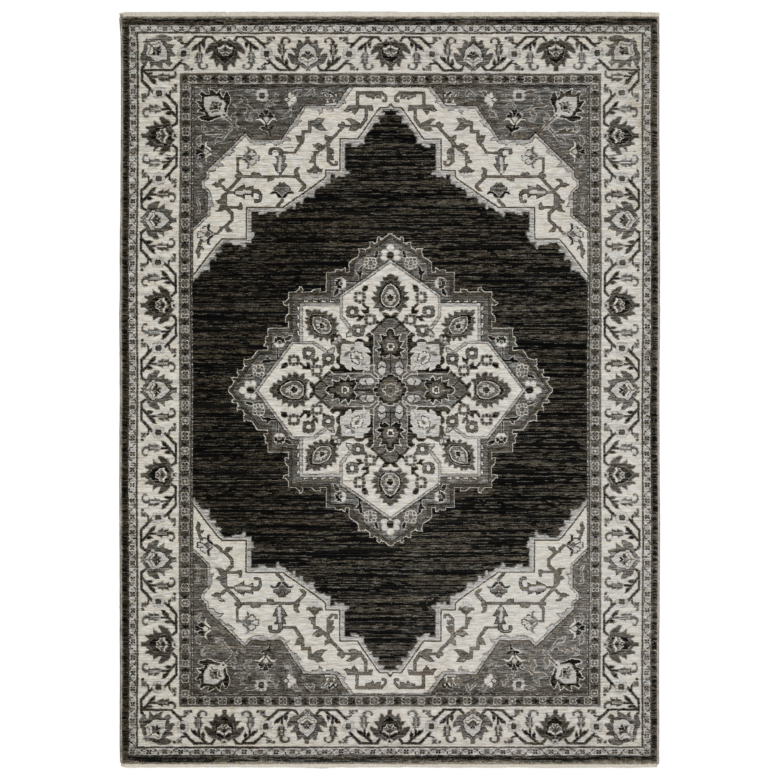 Oriental Weavers Chamberlain CH05C Charcoal/Ivory Area Rug