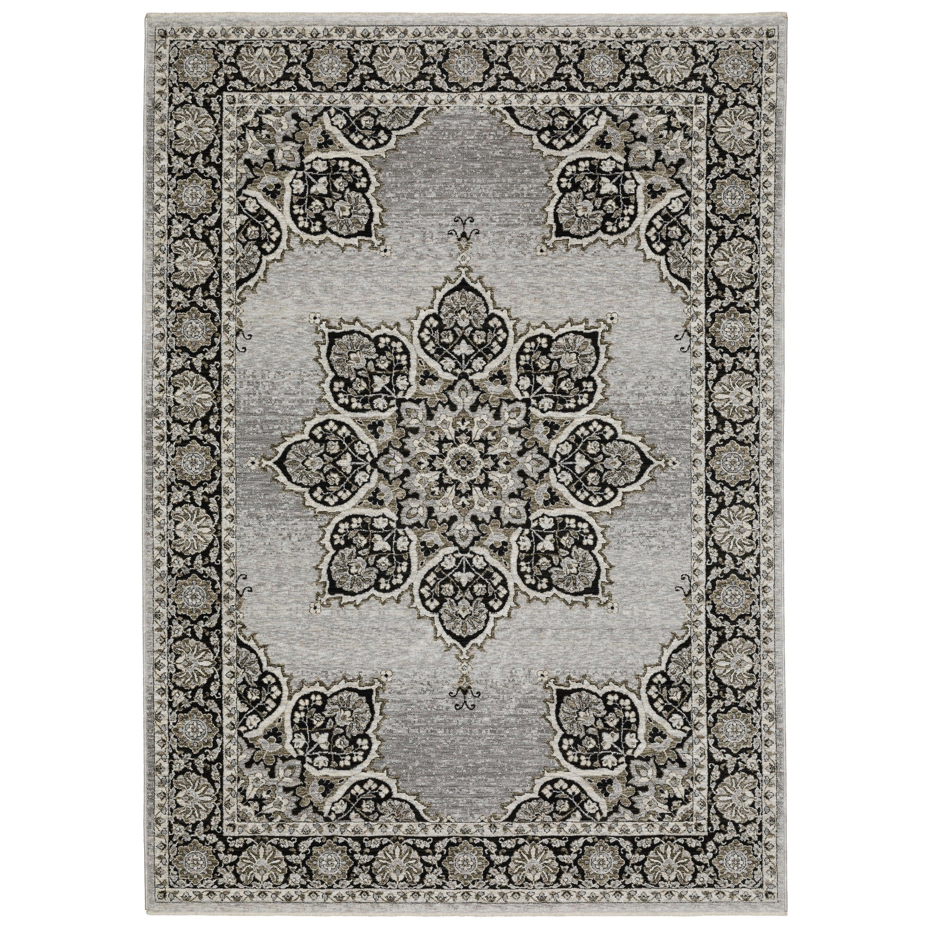 Oriental Weavers Chamberlain CH11L Grey/Black Area Rug