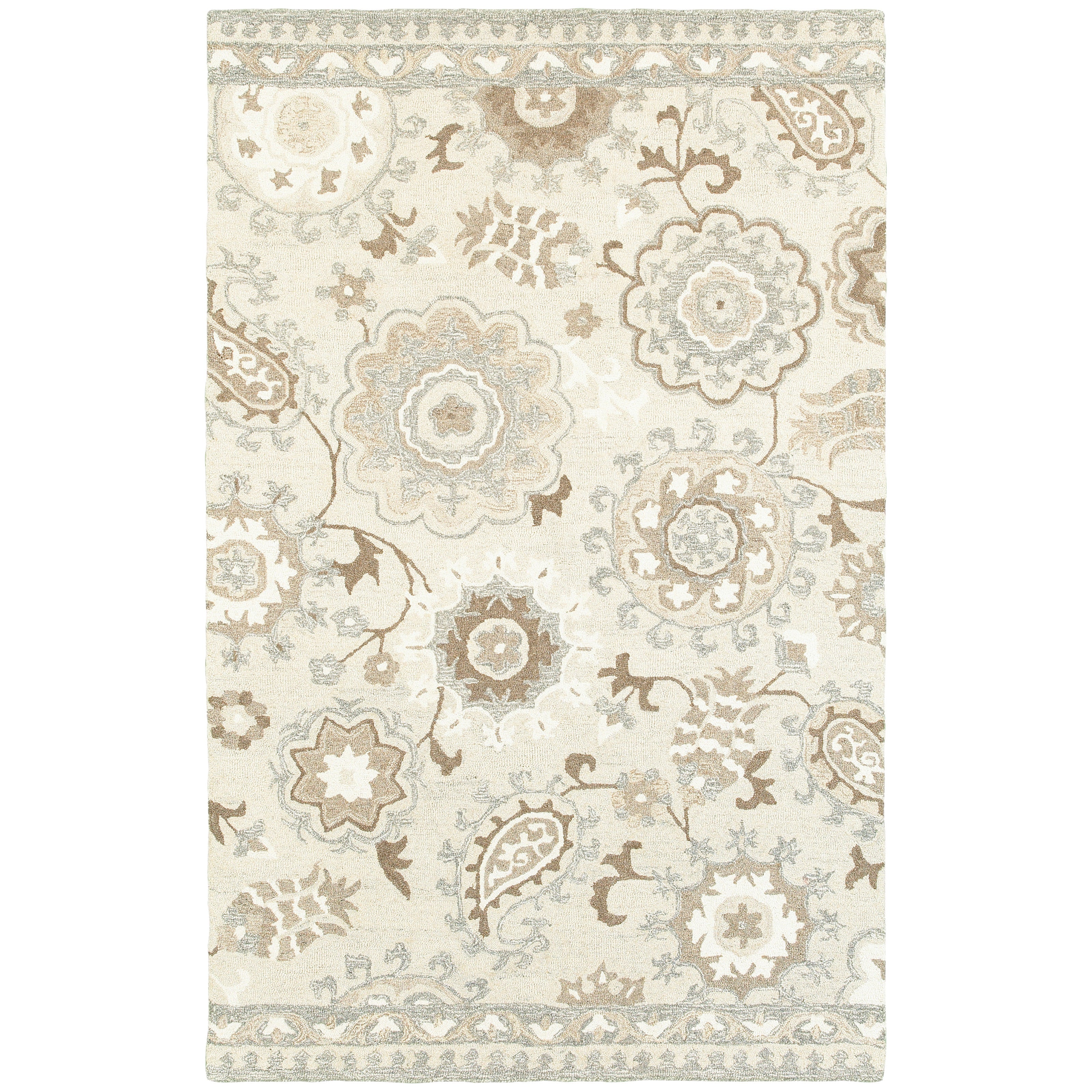 Oriental Weavers Craft 93005 Ivory/Grey Area Rug