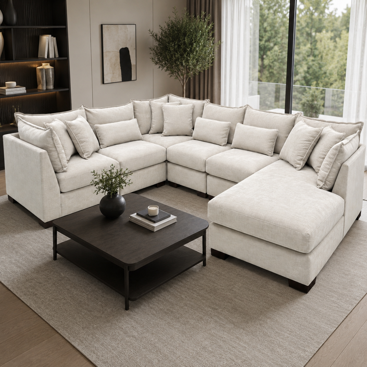 Alina 6 Piece Right Chaise U Shape Sectional
