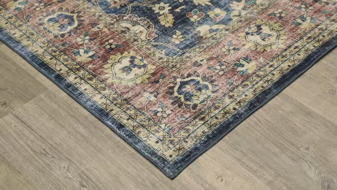Oriental Weavers Sumter SUM04 Blue/Rust Area Rug