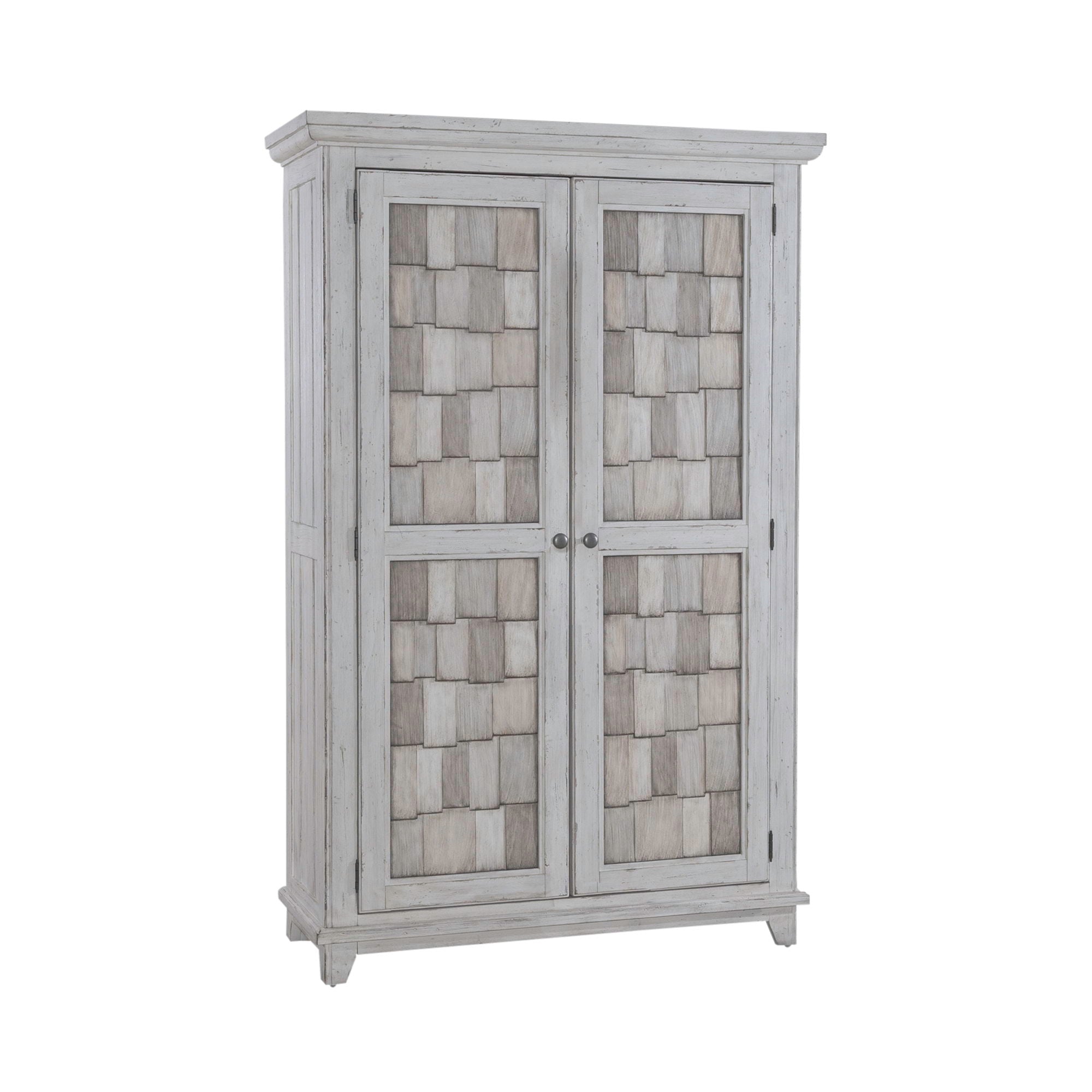 River Place - Armoire - Riverstone White & Tobacco