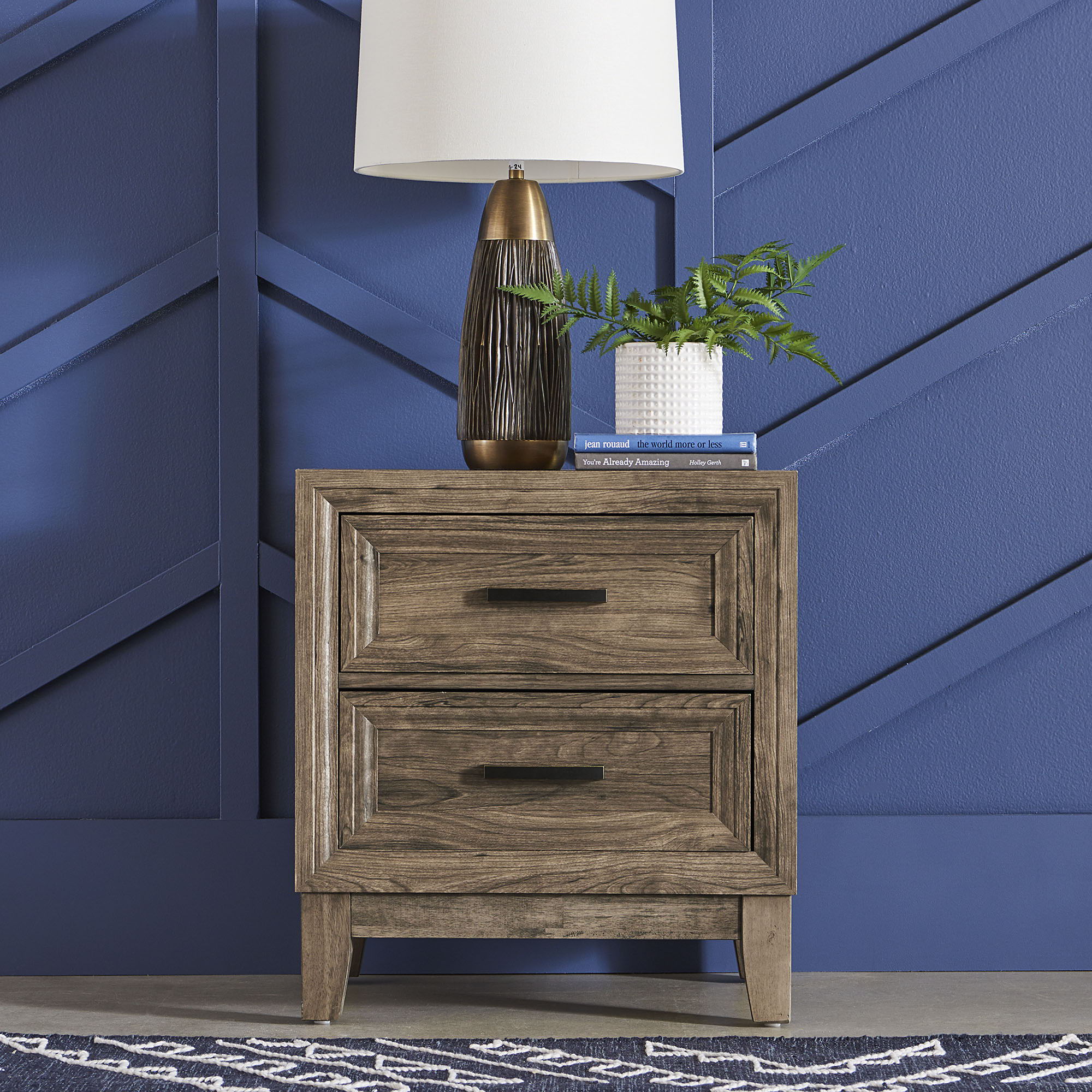 Ridgecrest - 2 Drawer Nightstand - Cobblestone