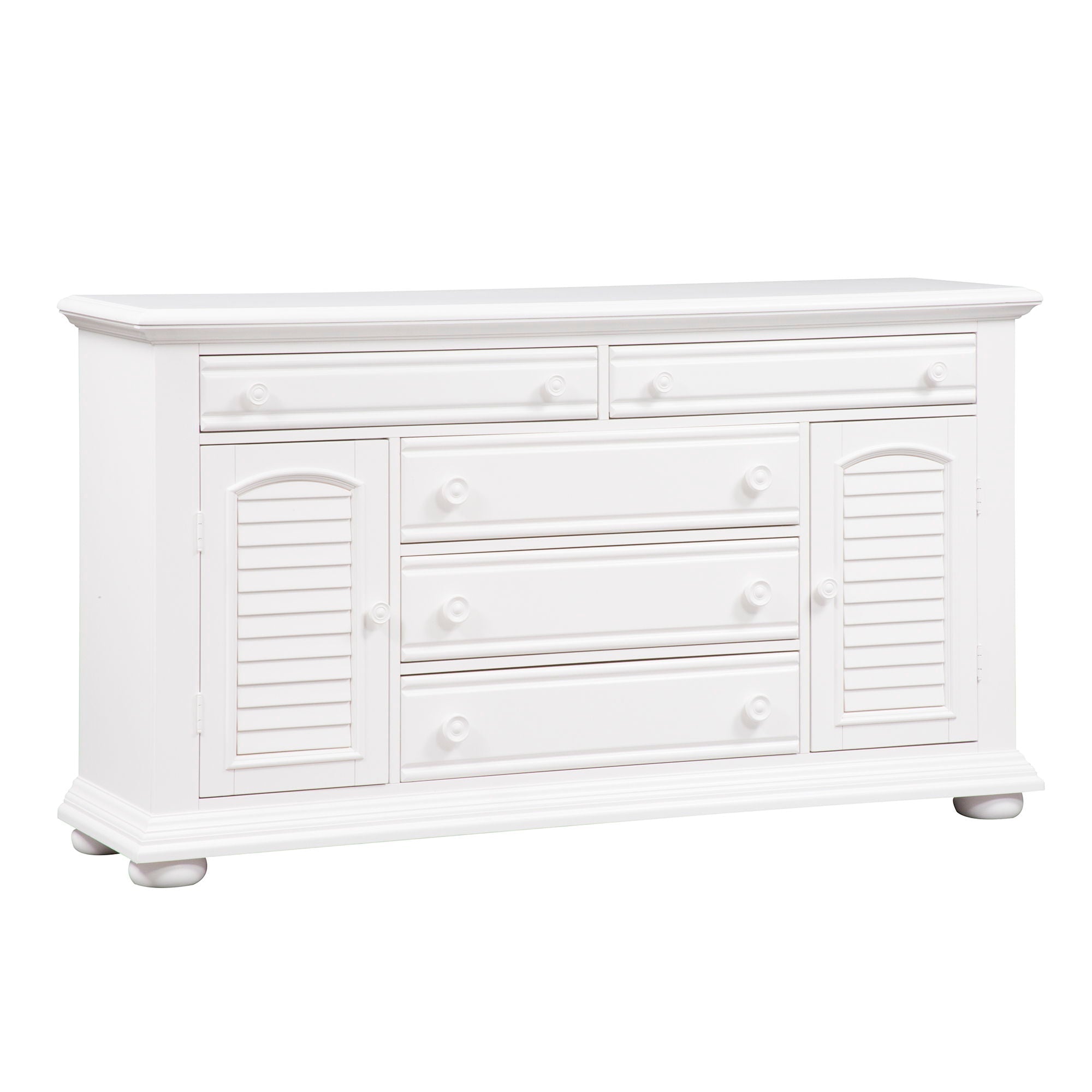 Summer House - 2 Door 5 Drawer Dresser - Oyster White