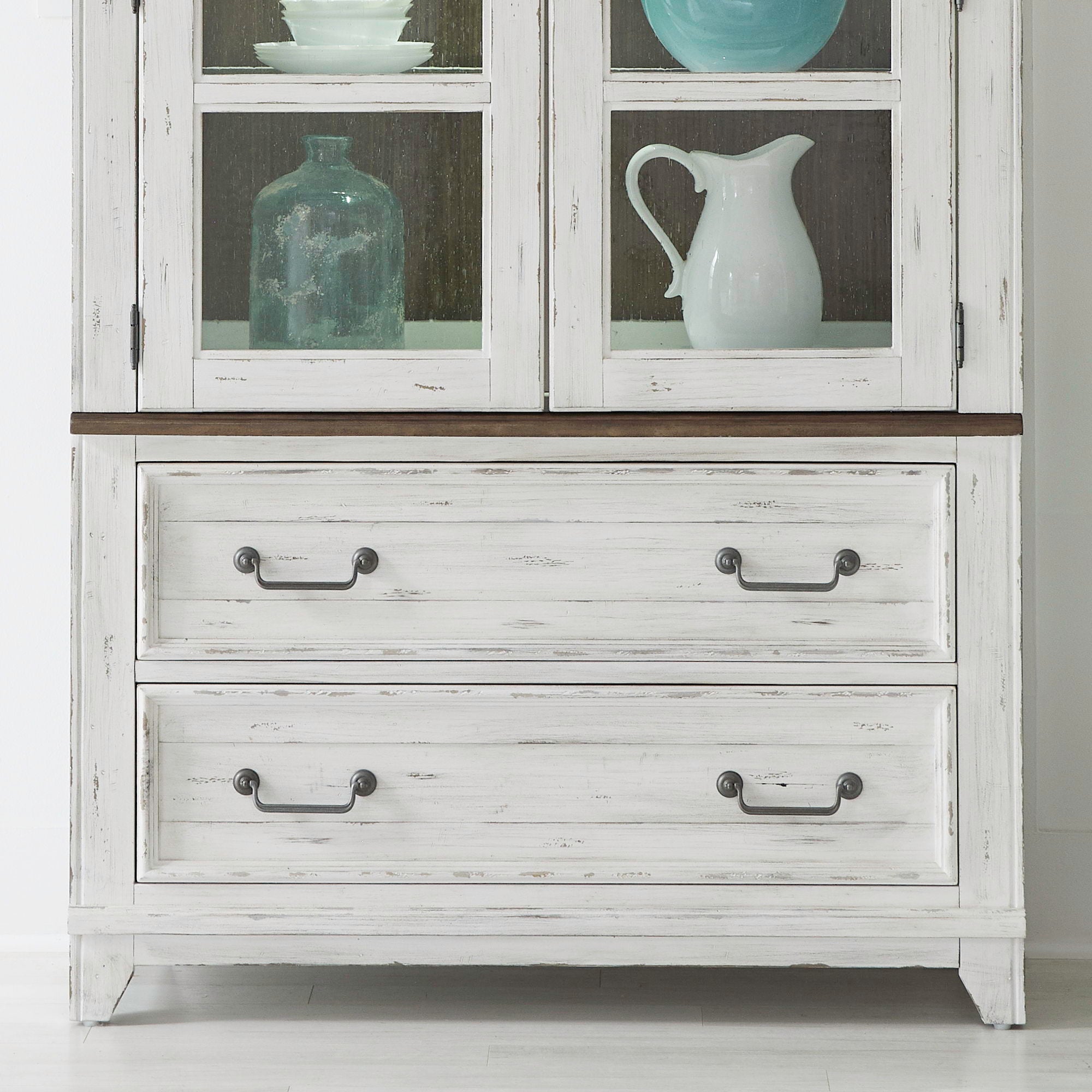 River Place - Curio Base - Riverstone White & Tobacco