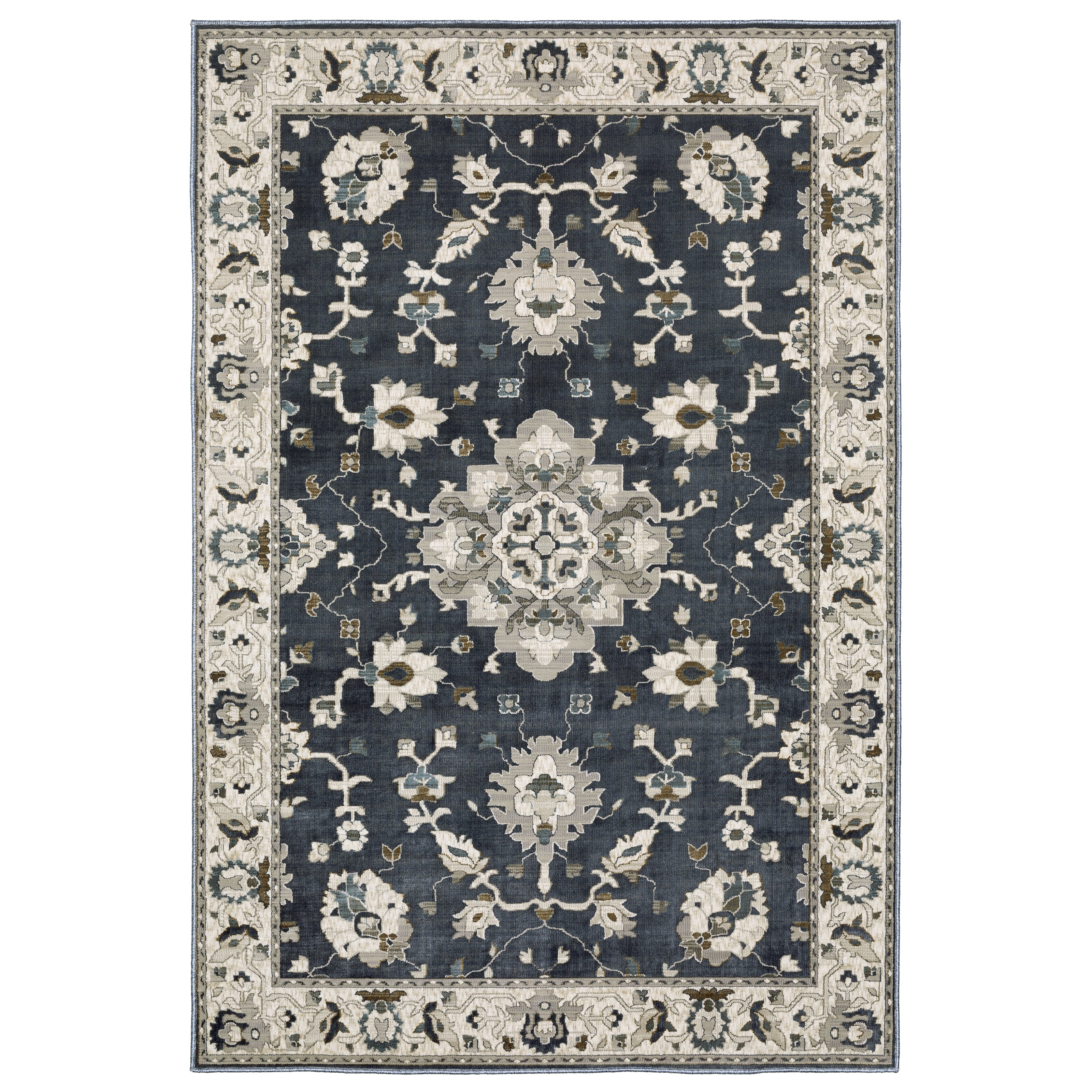 Oriental Weavers Ellington ELL08 Blue/Beige Area Rug