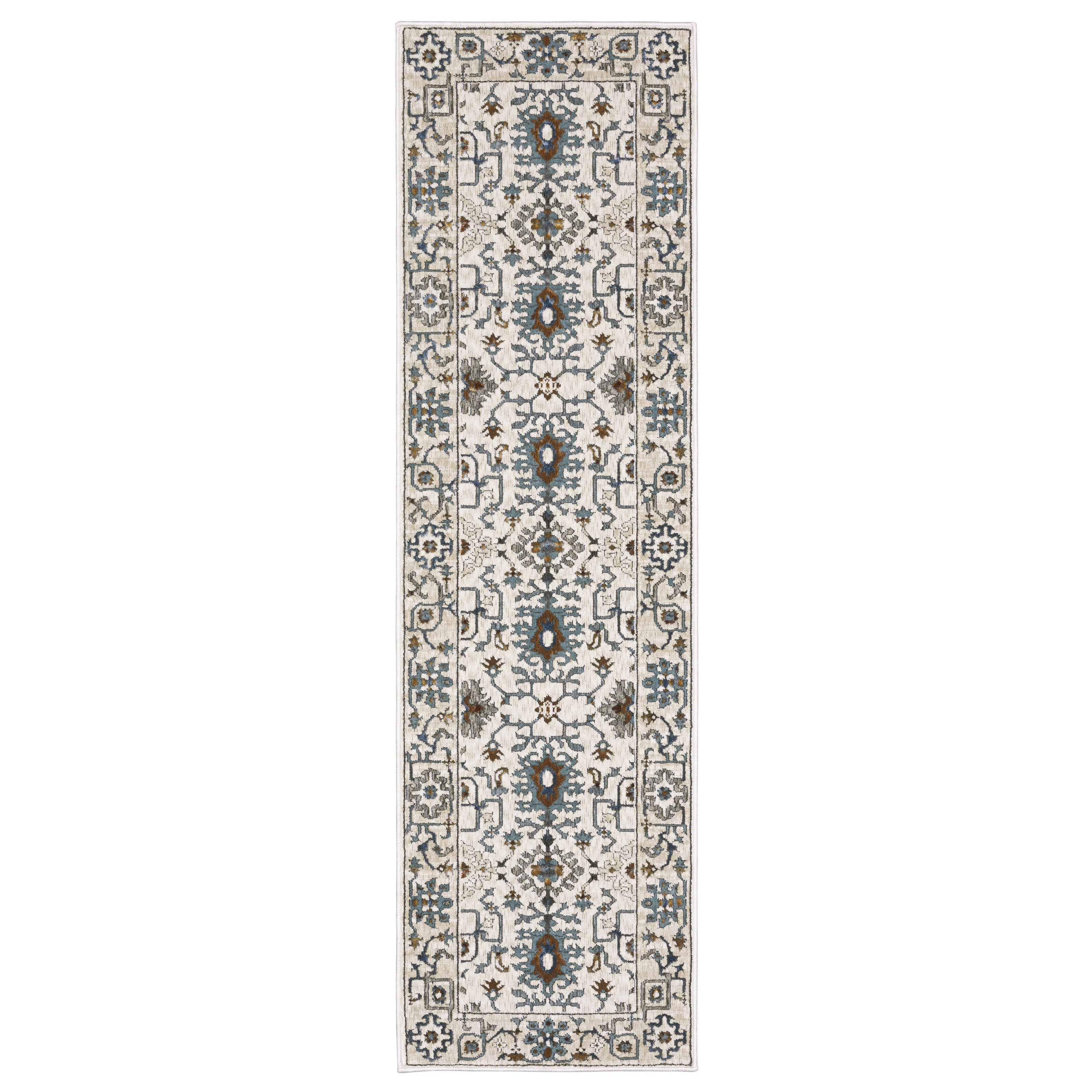 Oriental Weavers Ellington ELL10 Ivory/Blue Area Rug