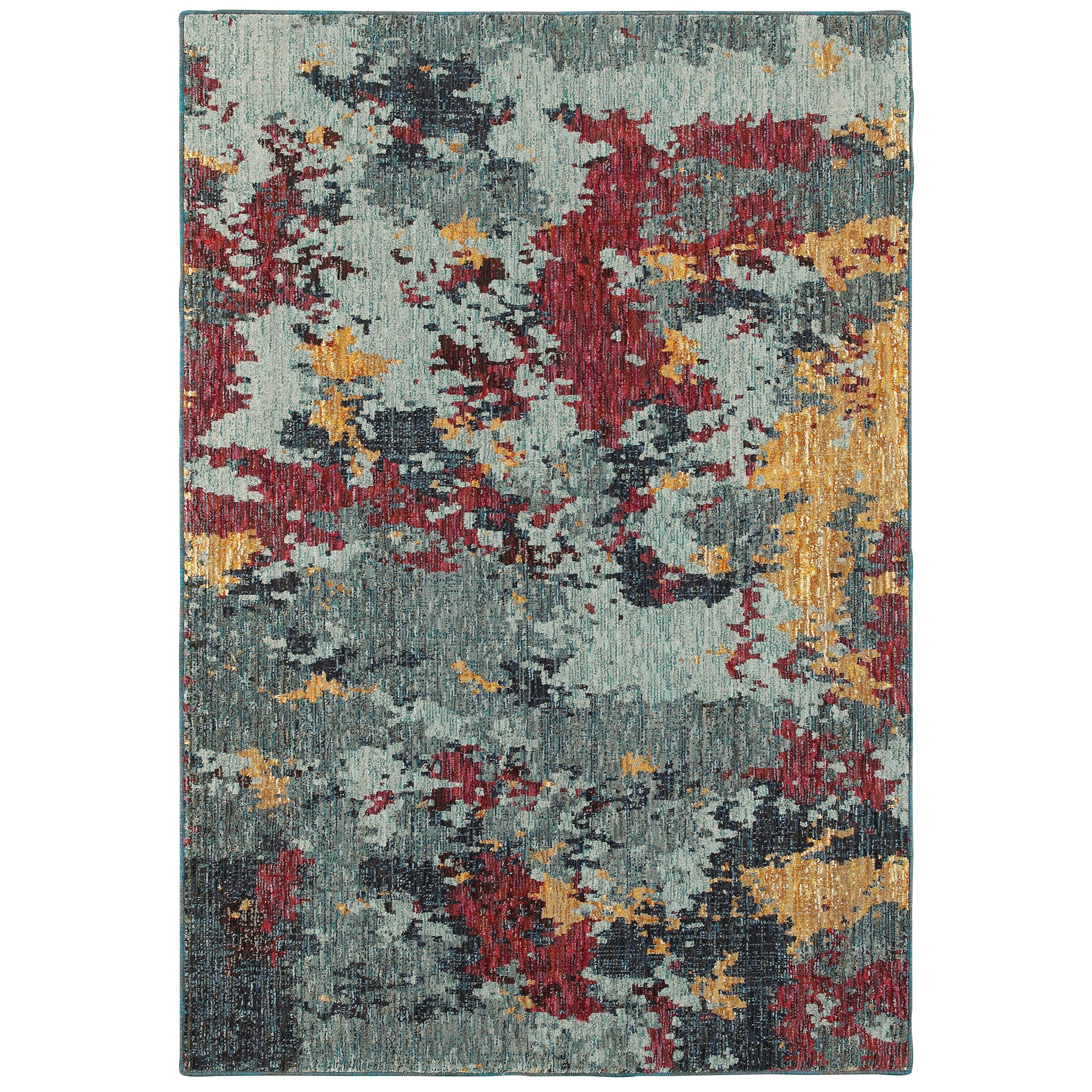 Oriental Weavers Evolution 980A Blue/Gold Area Rug