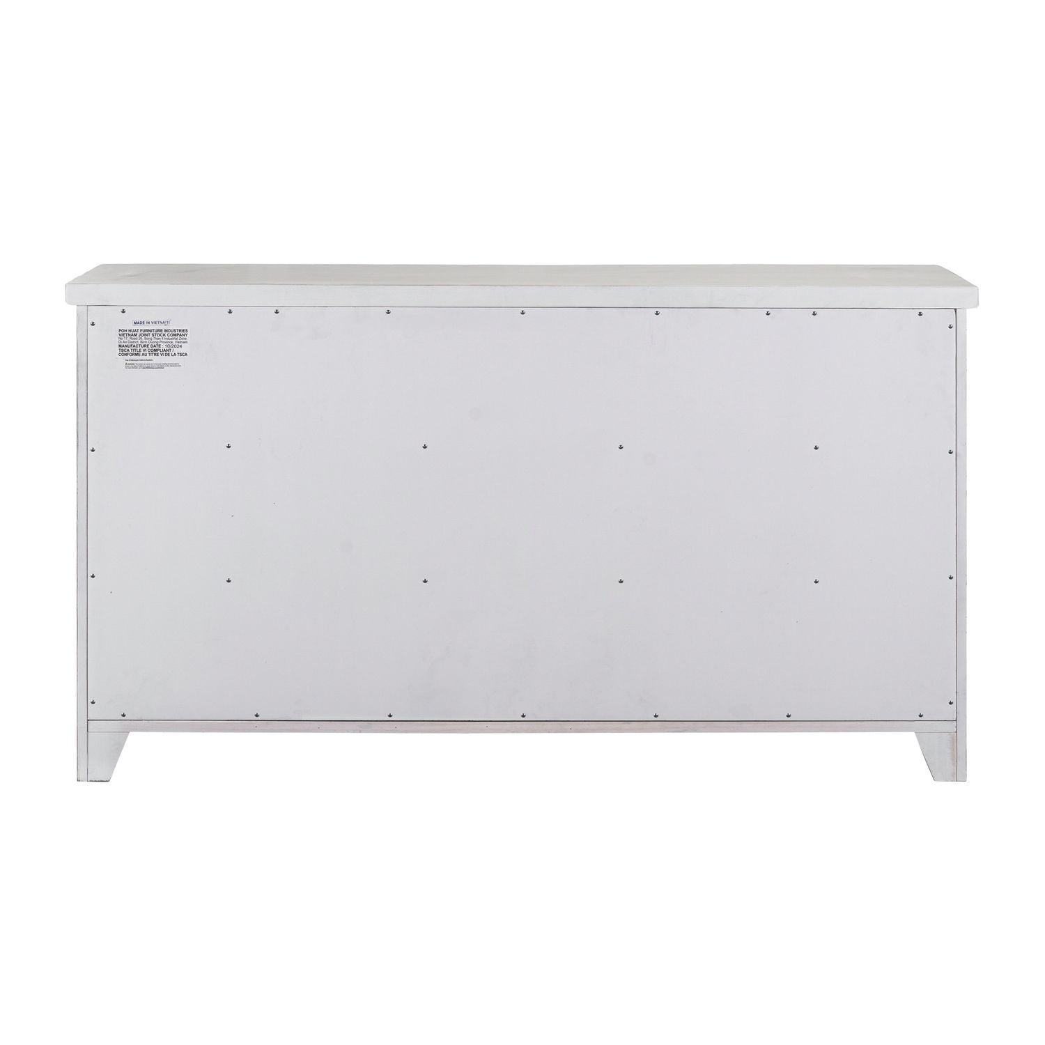 Backroads - 7 Drawer Dresser - Weathered White