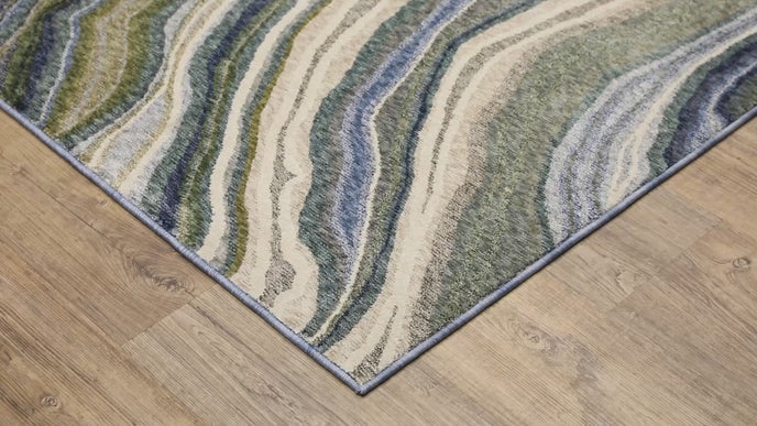 Oriental Weavers Tisdell TIS10 Green/Blue Area Rug