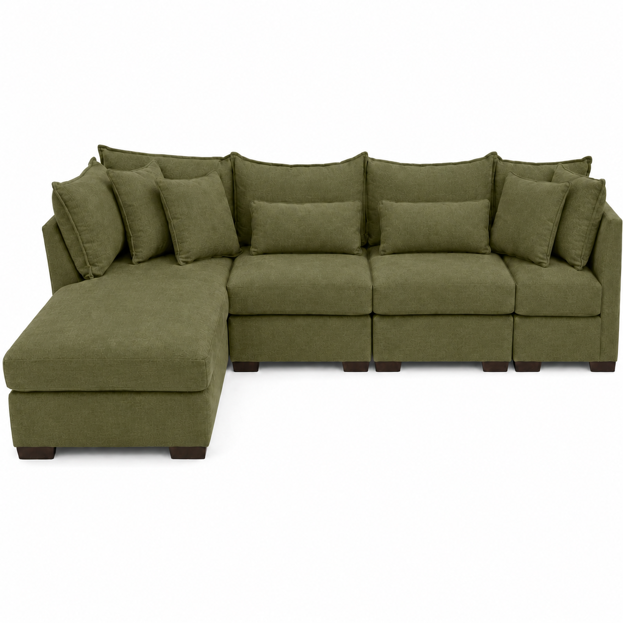 Alina 6 Piece Left Chaise U Shape Sectional in Ivory