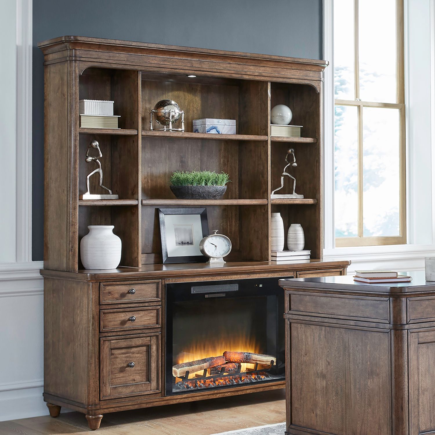 336 Fire Credenza w/ Hutch FTS