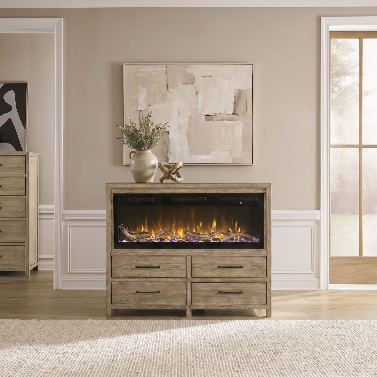 780 54 Inch Chest w/ Driftwood Fire FTSD