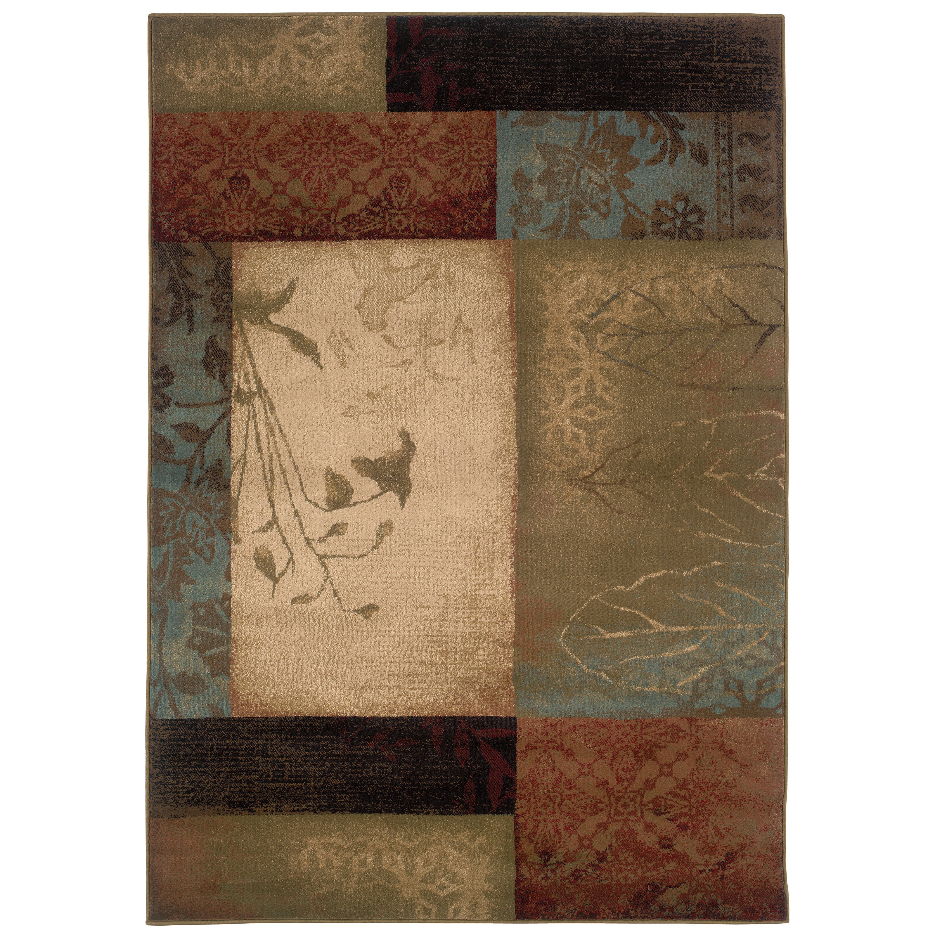 Oriental Weavers Hudson 1067A Brown/Red Area Rug