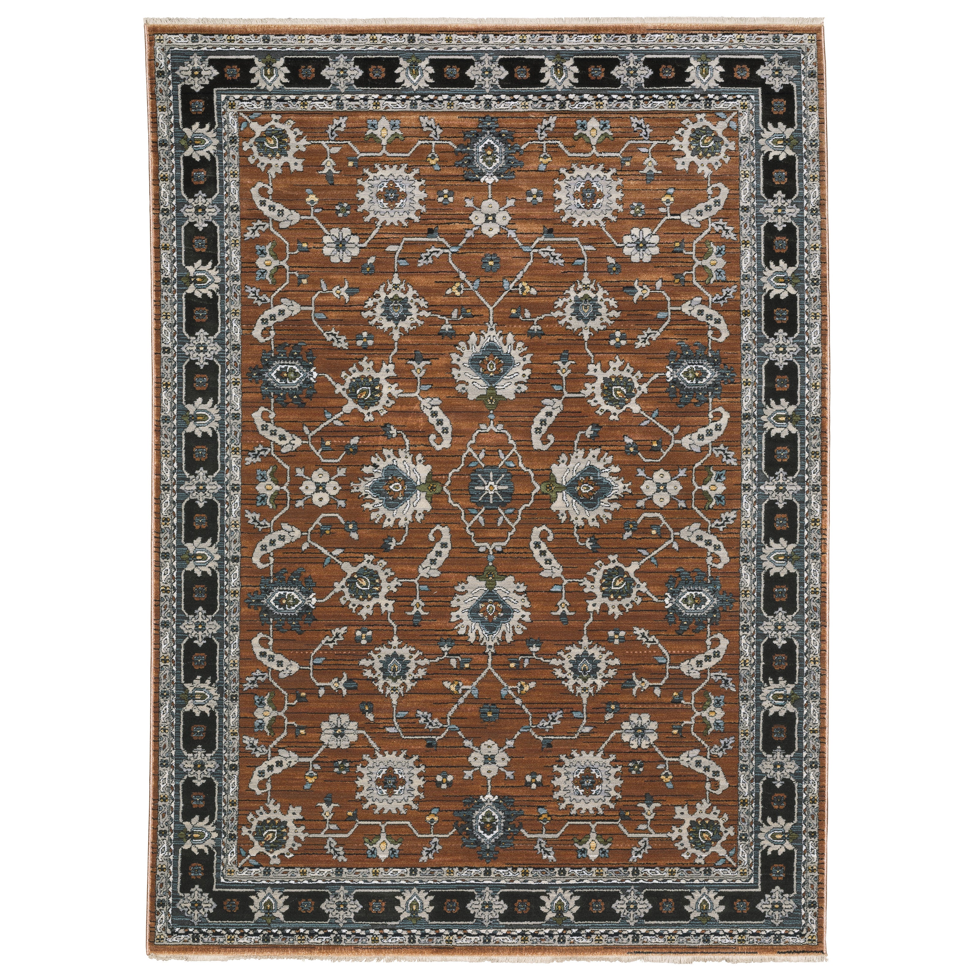 Oriental Weavers Keaton KEA01 Brown/Rust Area Rug