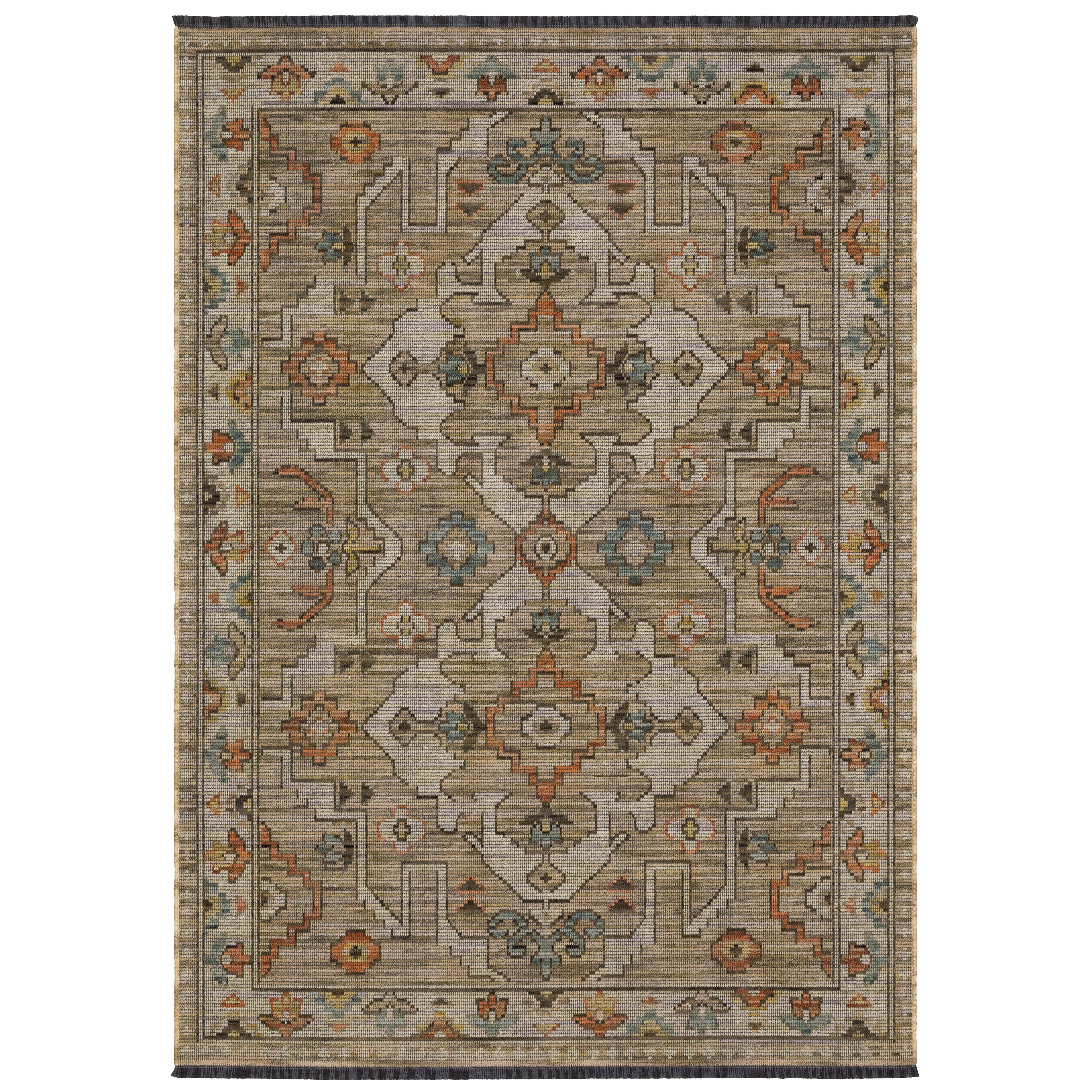 Oriental Weavers Legacy LGY08 Rust/Blue Area Rug