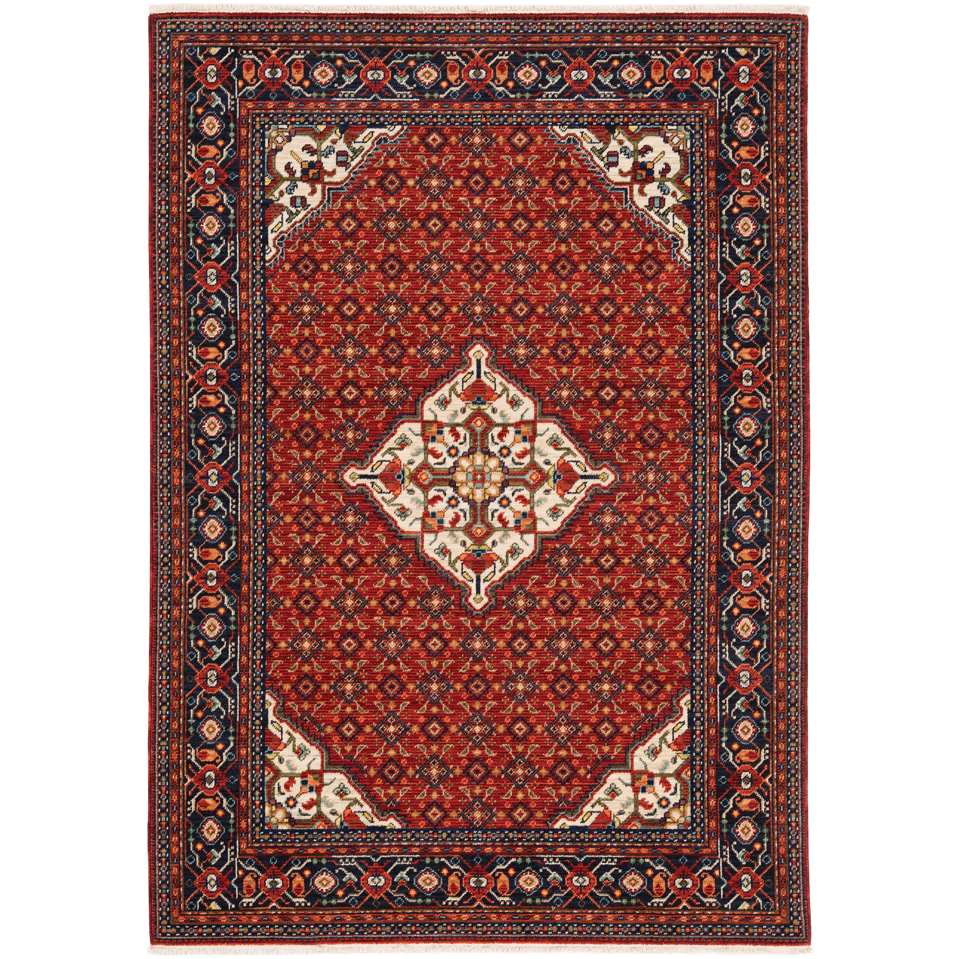 Oriental Weavers Lilihan 1802W Red/Ivory Area Rug