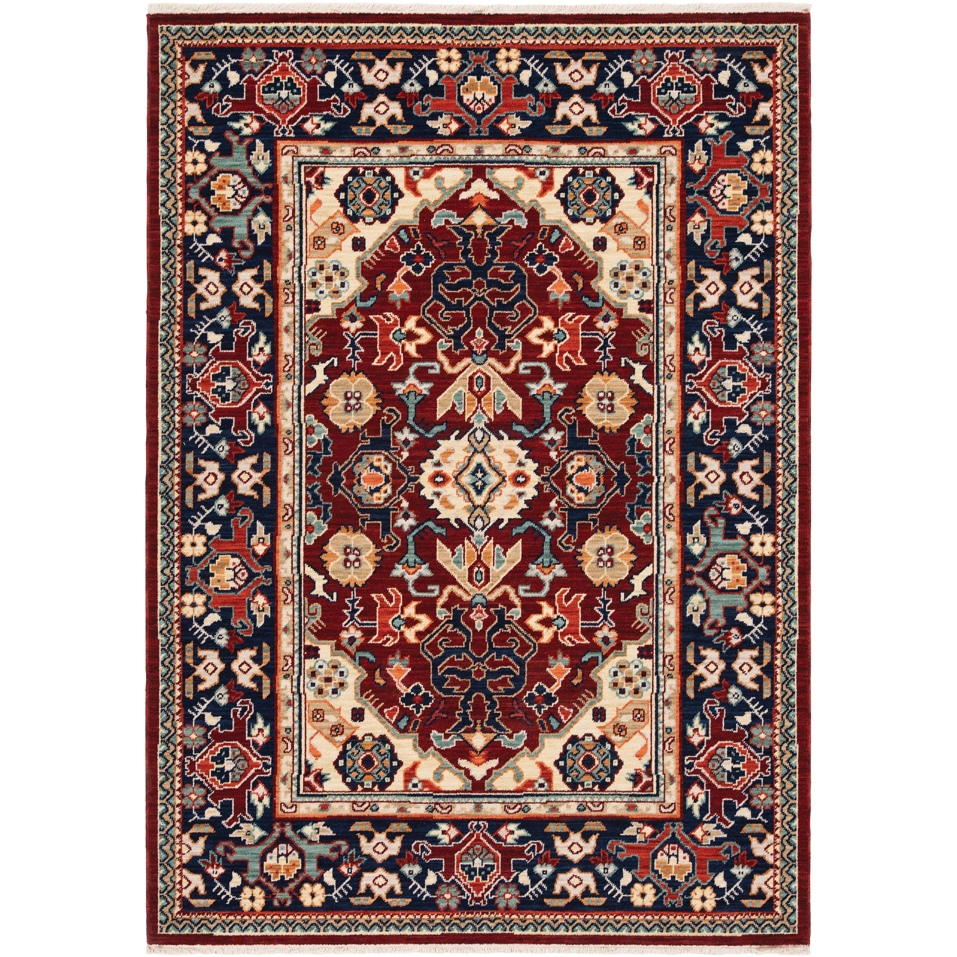 Oriental Weavers Lilihan 532B Navy/Multi Area Rug