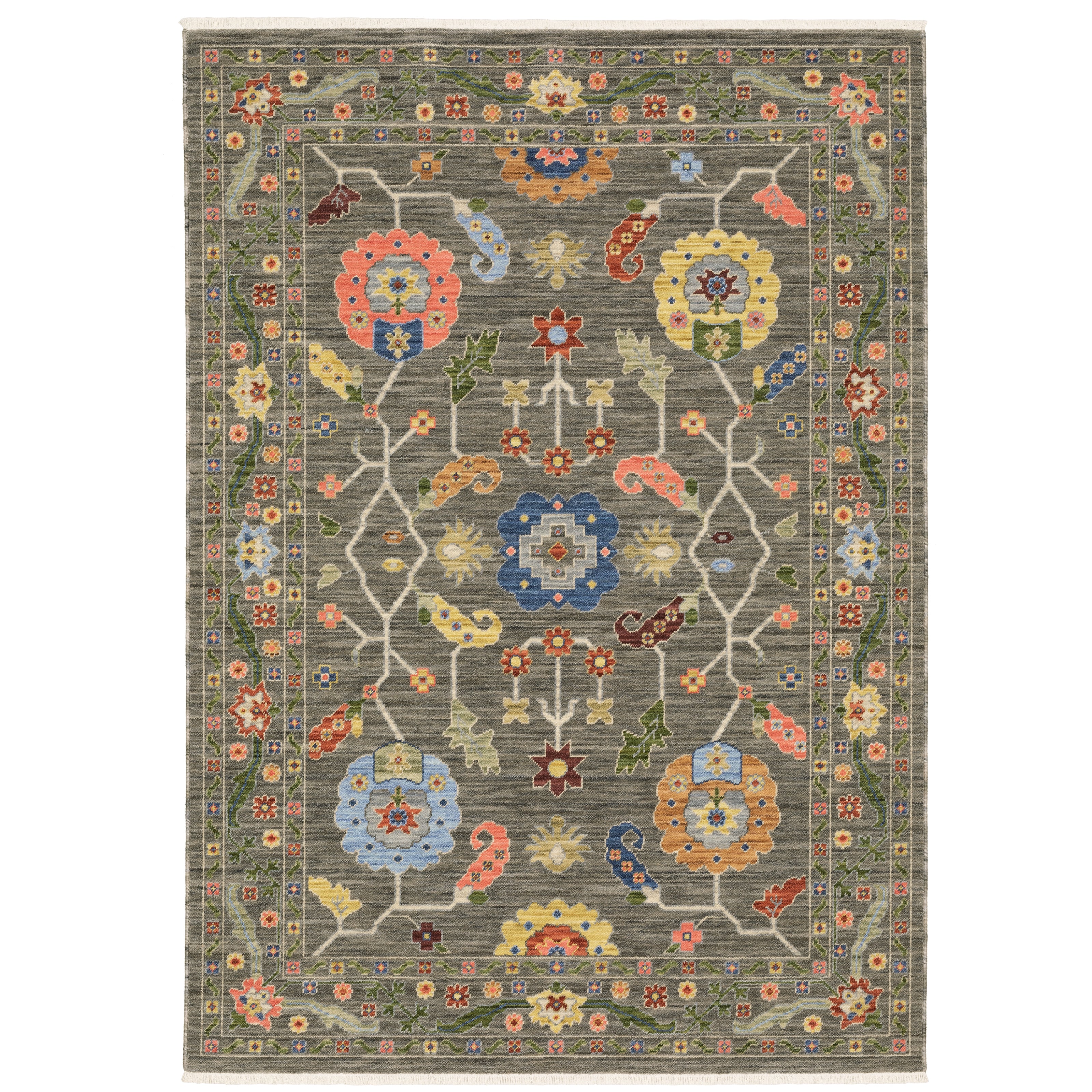 Oriental Weavers Lucca 5507E Grey/Multi Area Rug