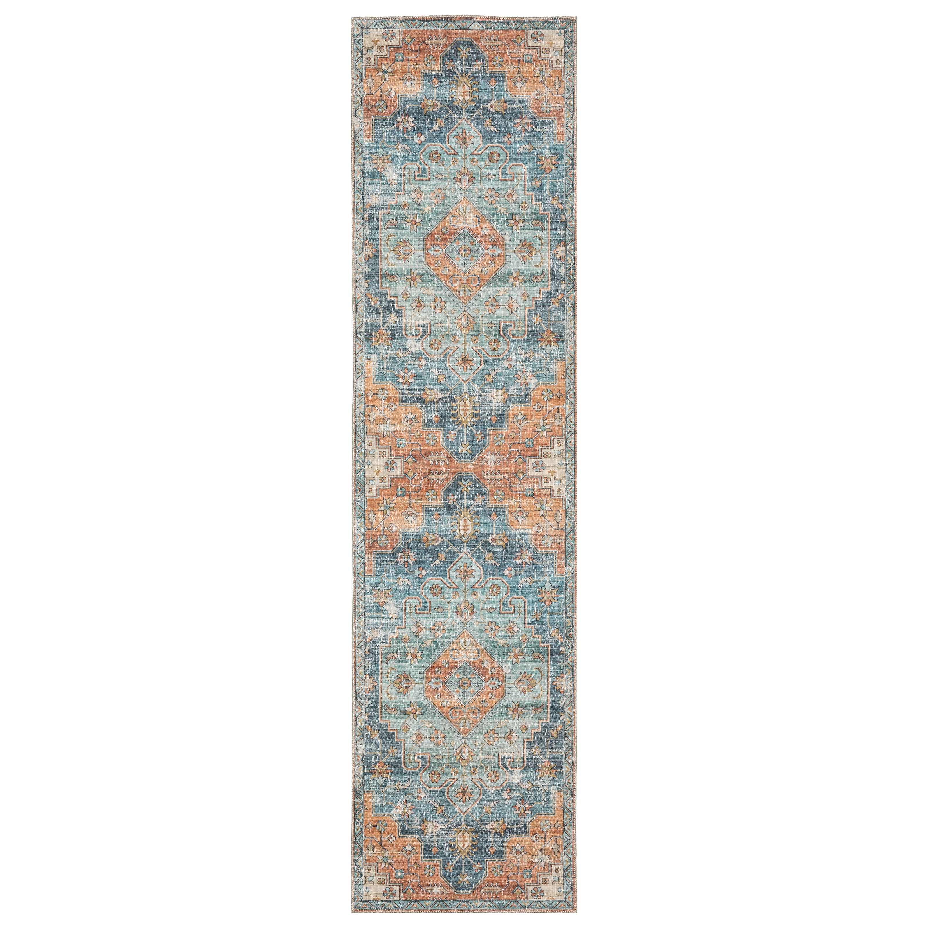 Oriental Weavers Myers Park MYP03 Rust/Blue Area Rug