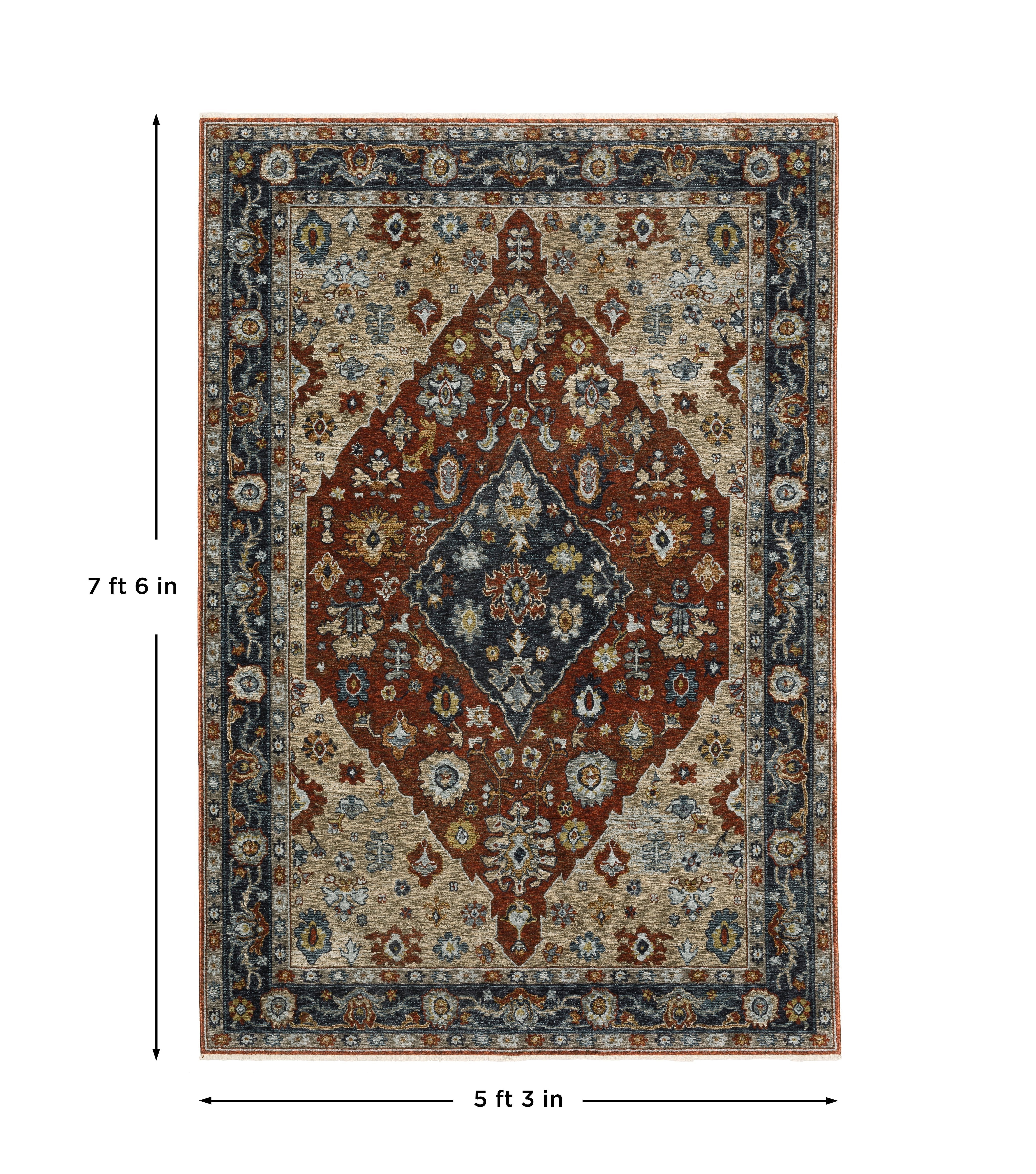 Oriental Weavers Aberdeen 1143H Red/Blue Area Rug